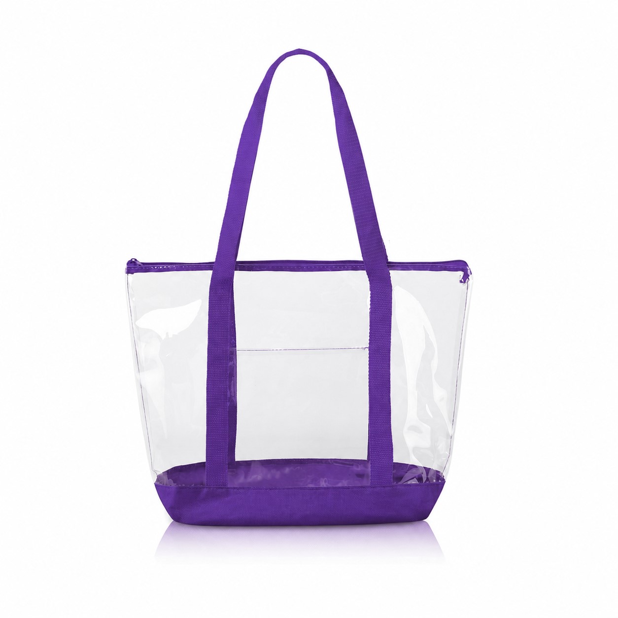 PVC And 600D Polyester Tote Bag — Purple