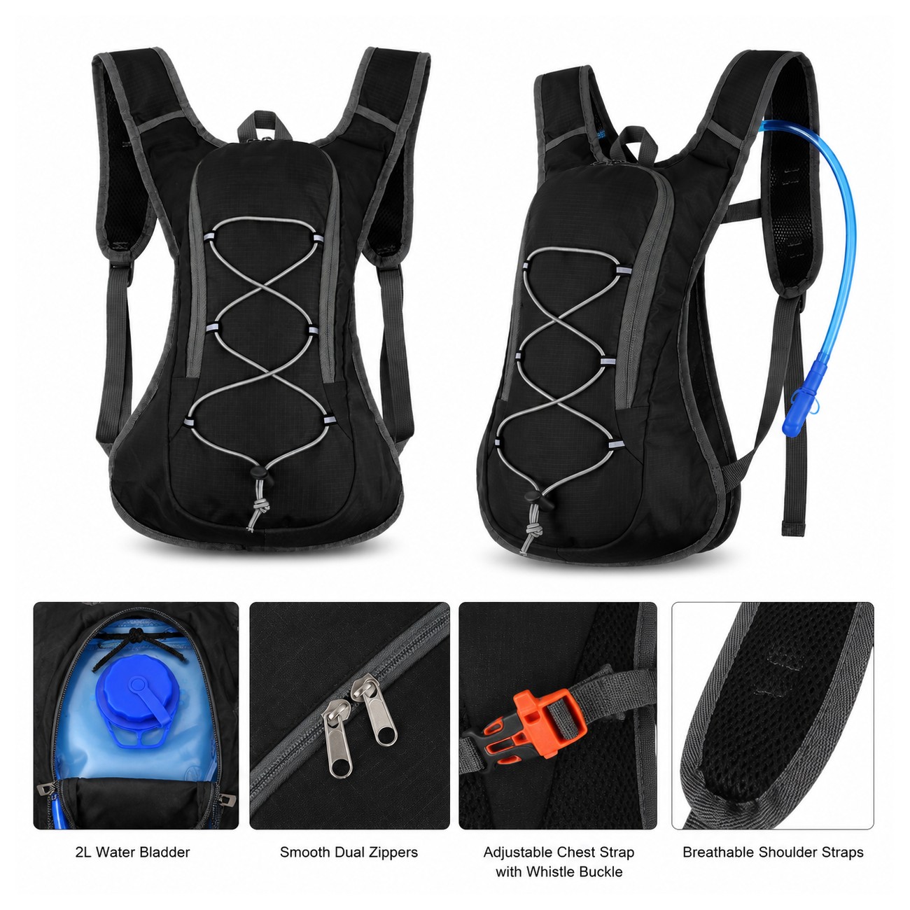 Lightweight Reflective Detail Backpack