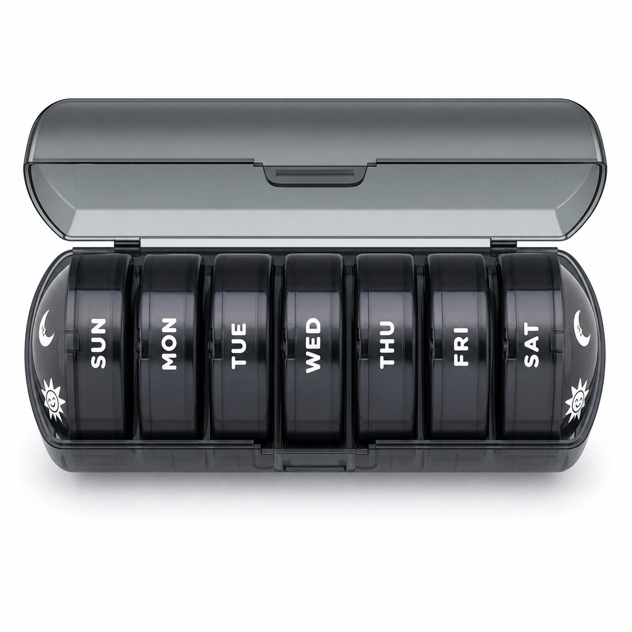 Weekly Polypropylene Pill Organizer With Snap Lids — view 2