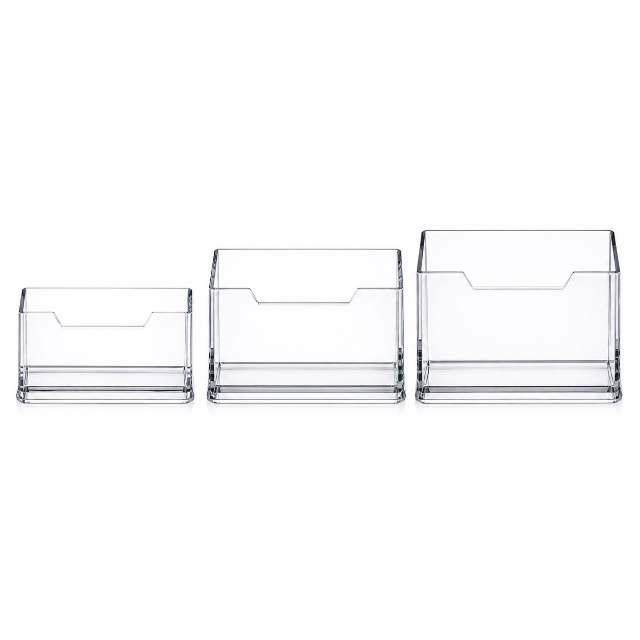 Clear Acrylic Business Card Holder — view 2