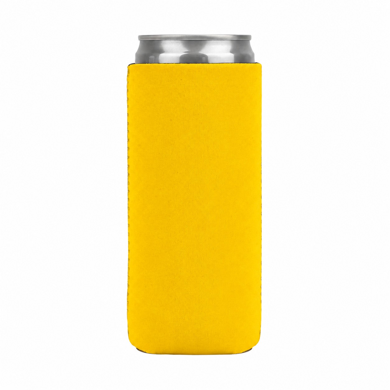 Slim Neoprene Can Cooler — Yellow