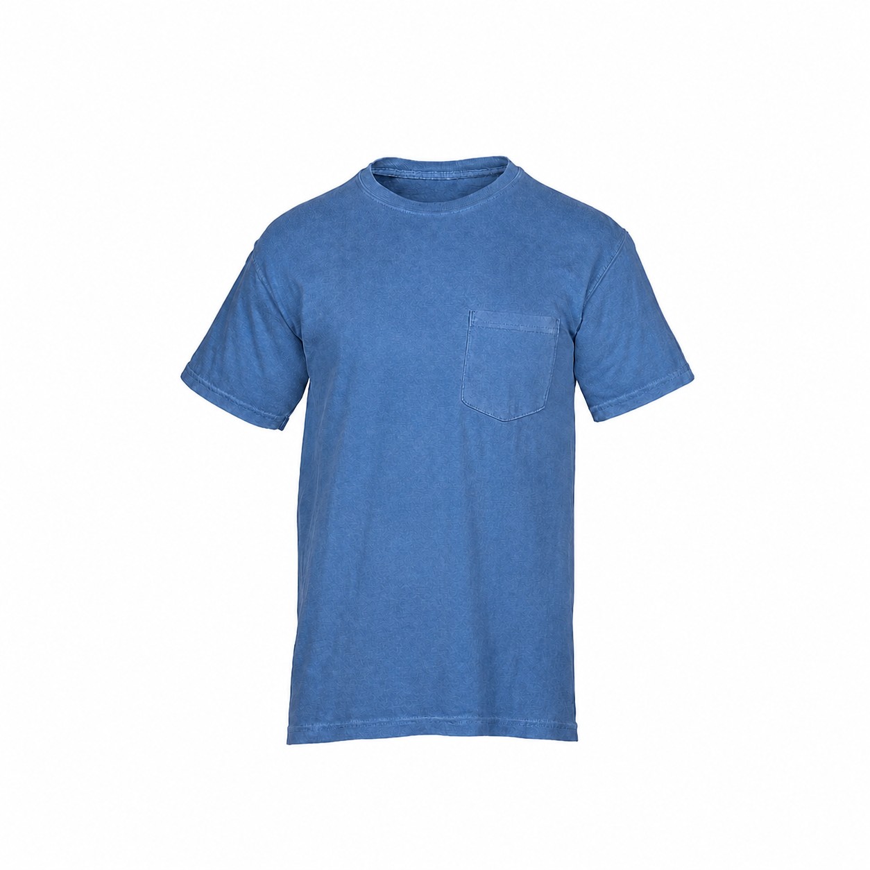 Garment Dyed Cotton Pocket Shirt — Blue