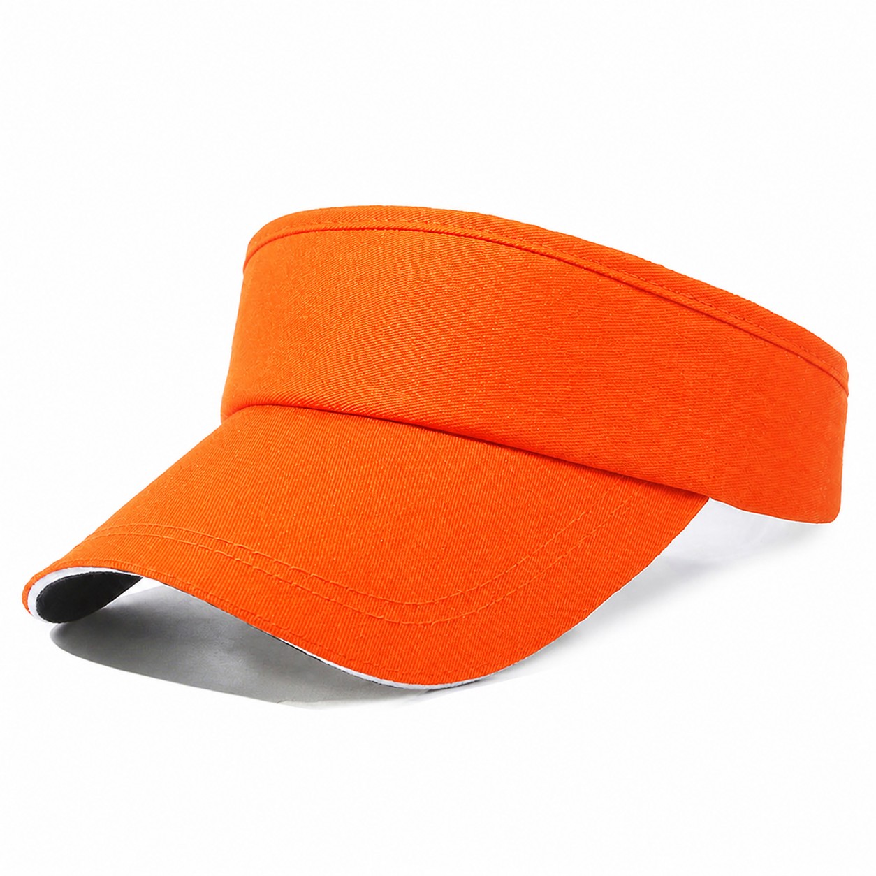Open Crown Sports Visor Hat — Orange