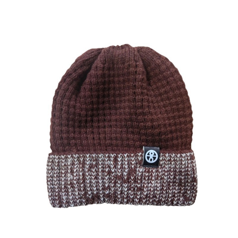 Knit Polyester Cuff Beanie Hat — view 2