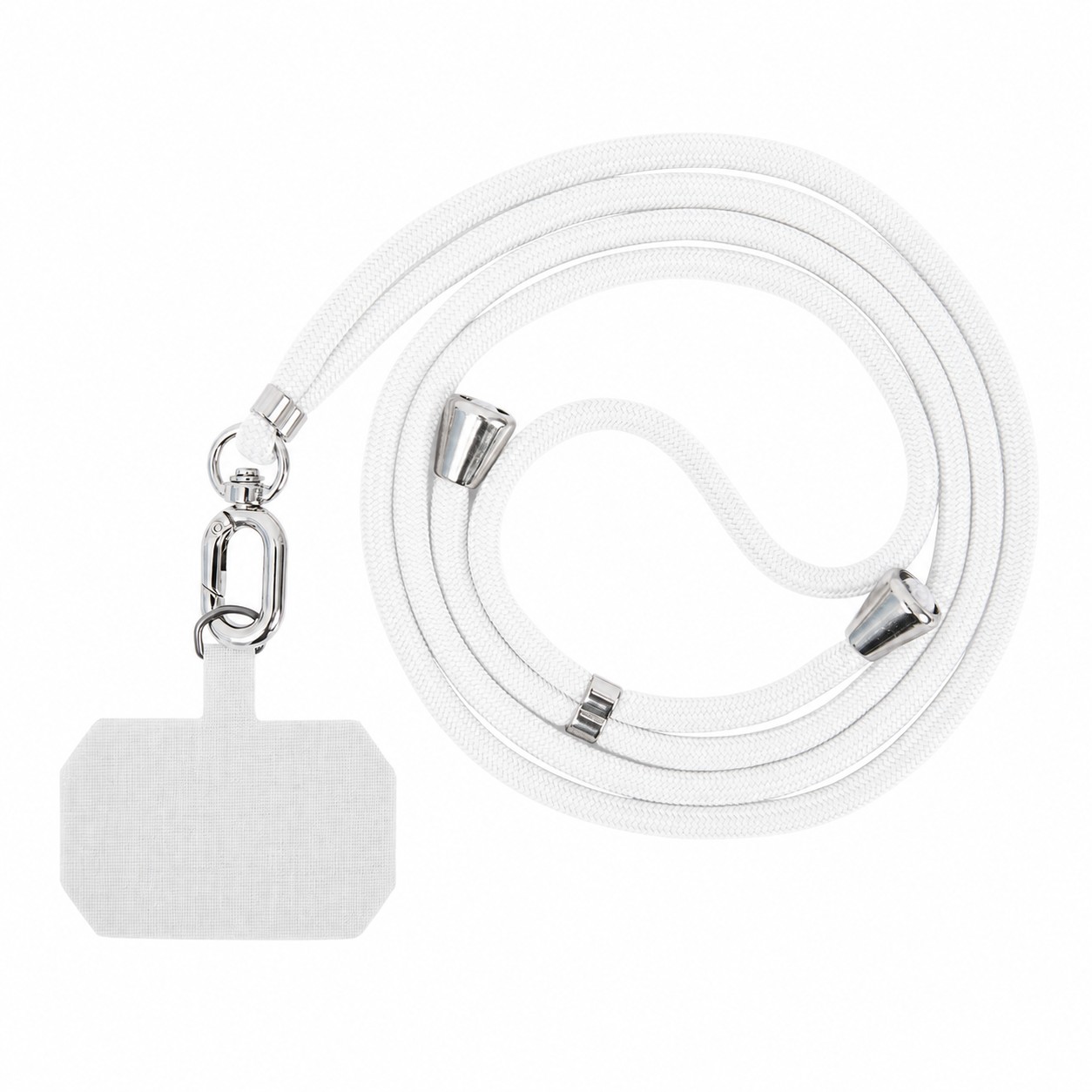Adjustable Phone Lanyard Tether — White