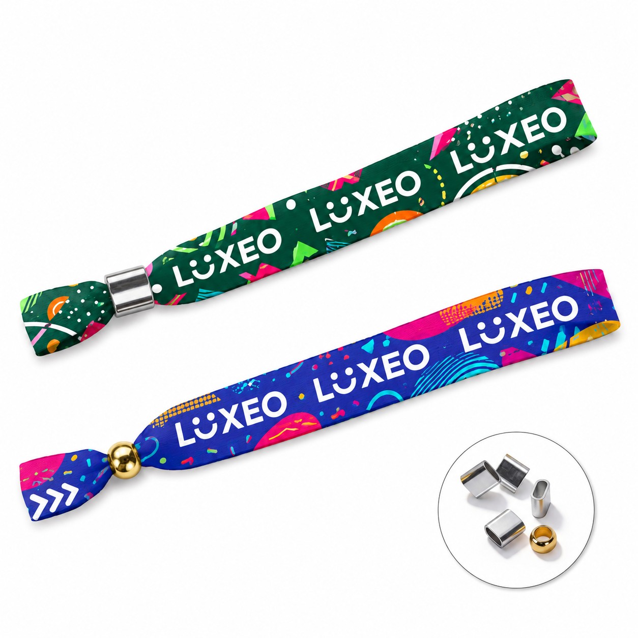 Polyester Wristband With Two-Way Metal Lock