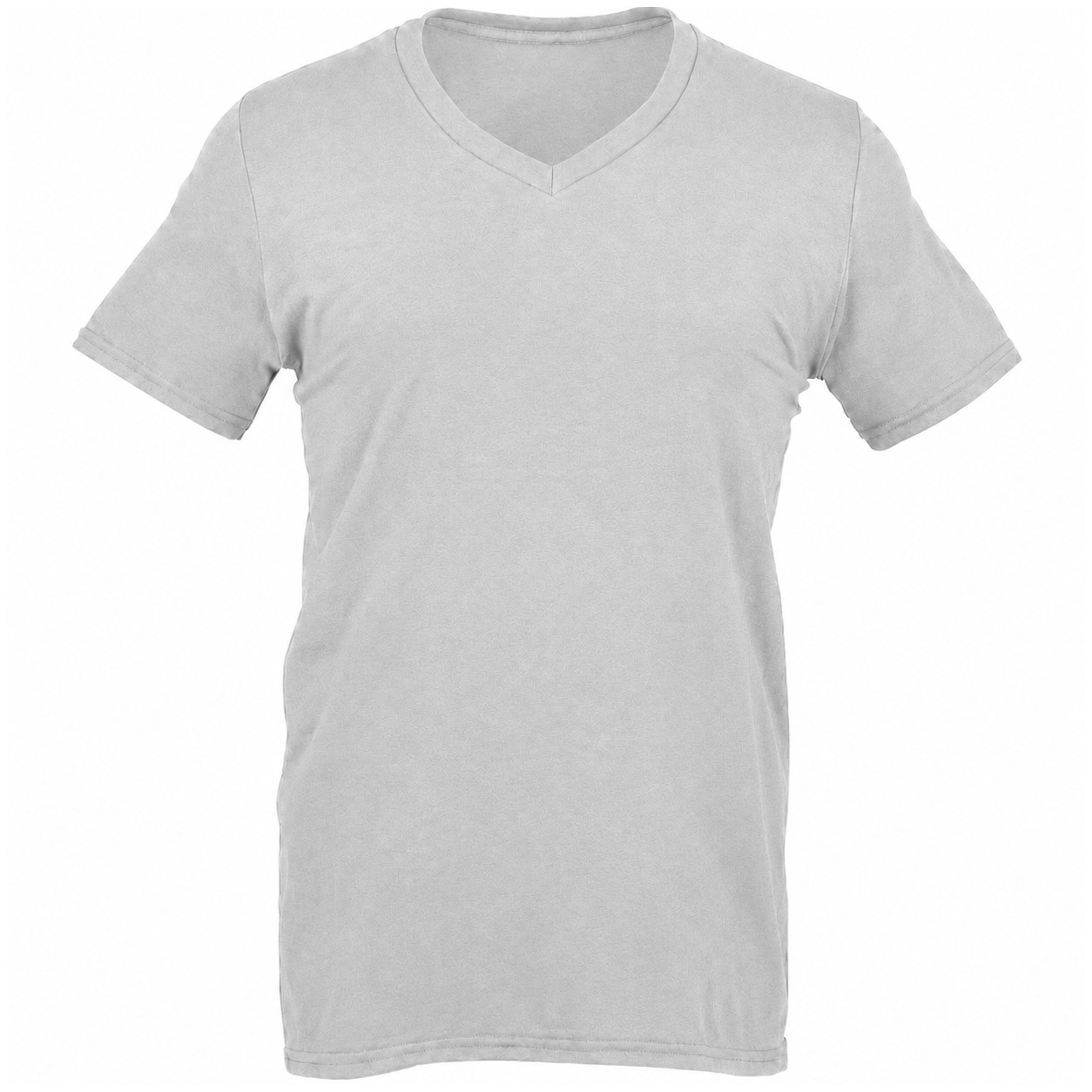 Soft Cotton V Neck T Shirt — Silver