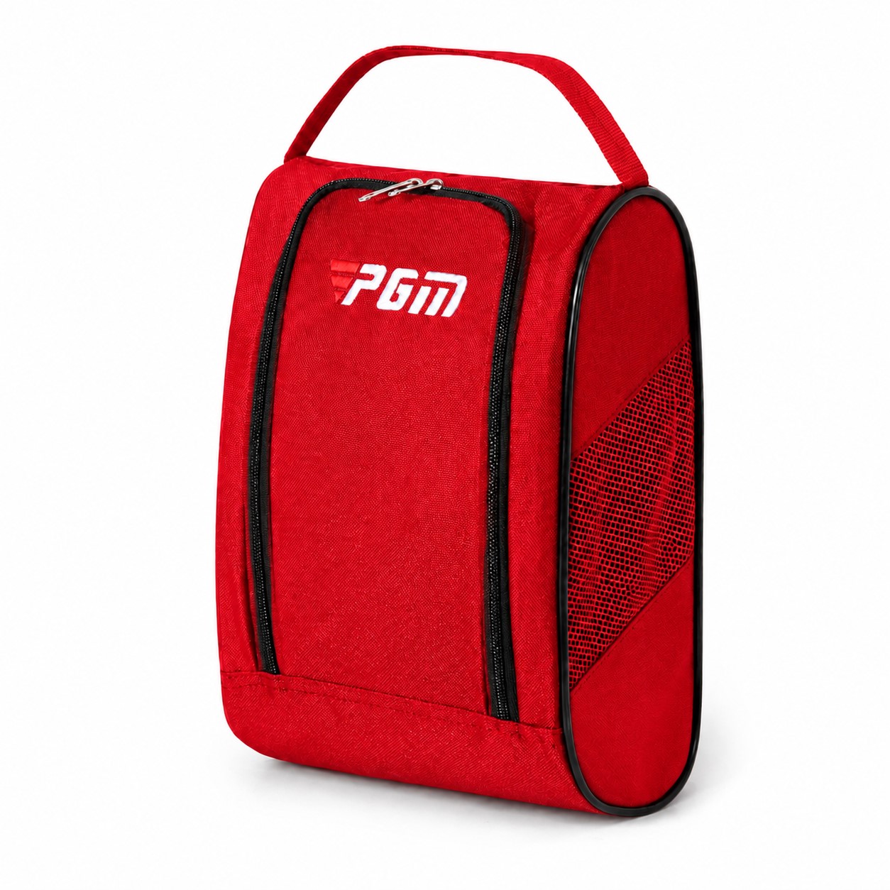 Zippered Polyester Golf Shoe Bag — Red