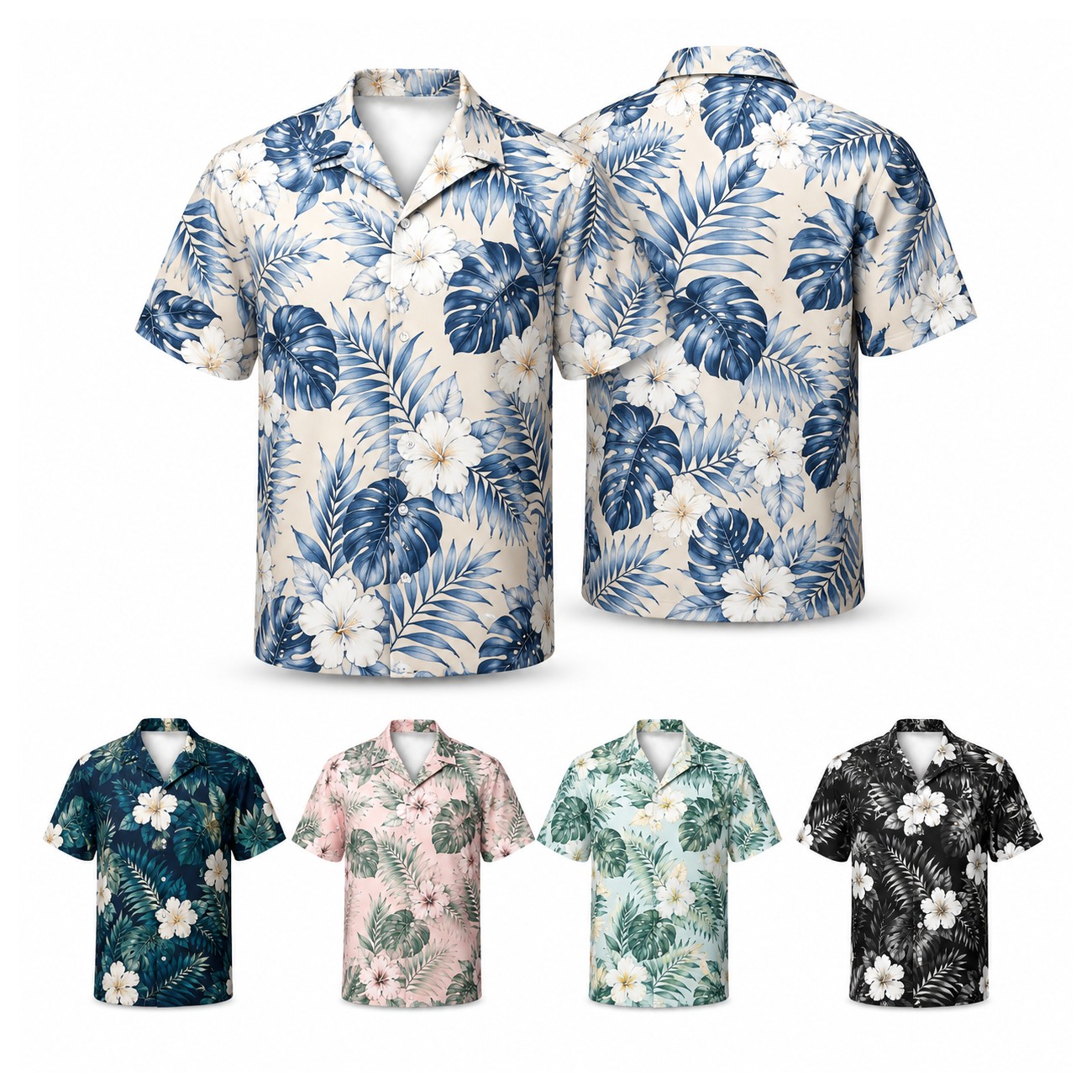 UPF 50 Stretch Polyester Cuban Shirt