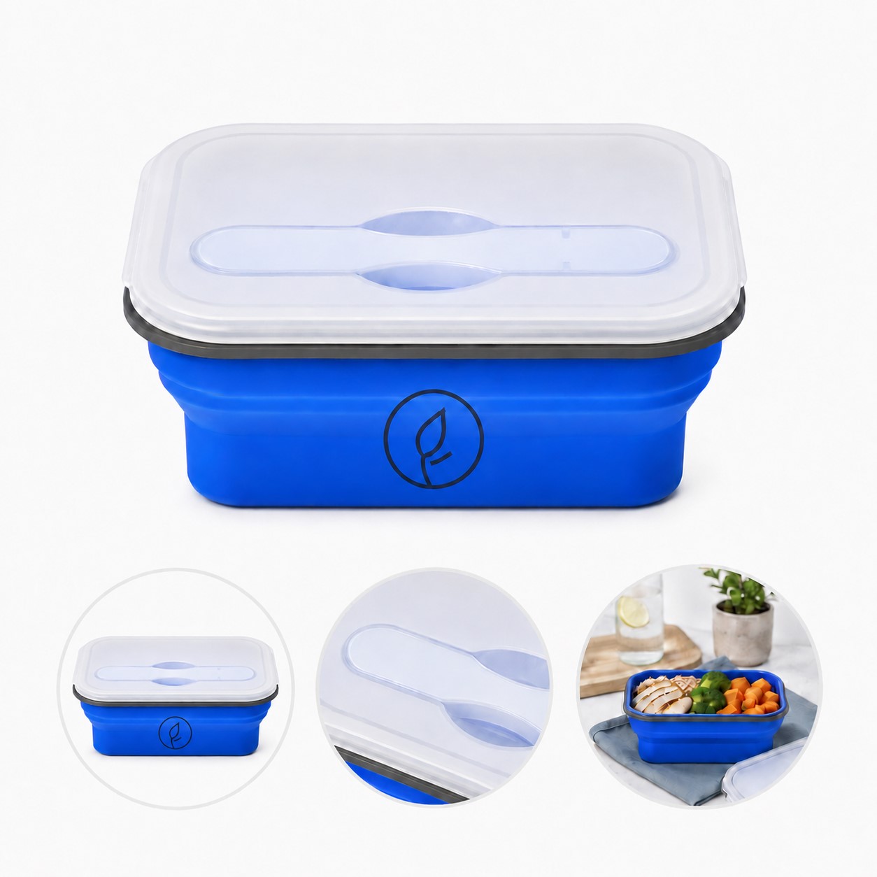 Rectangular Collapsible Silicone Food Container