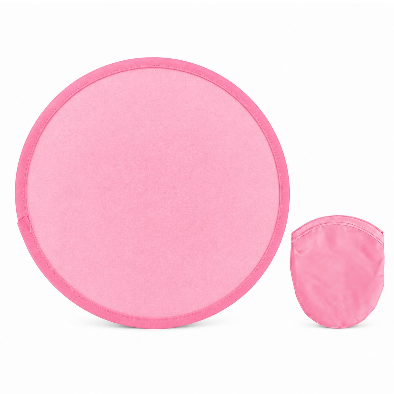 Foldable Nylon Flying Disc With Pouch — Pink