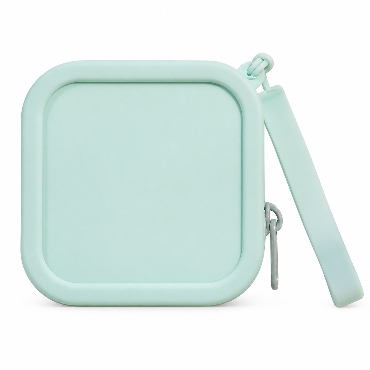 Square Silicone Zipper Pouch With Wrist Strap — view 2