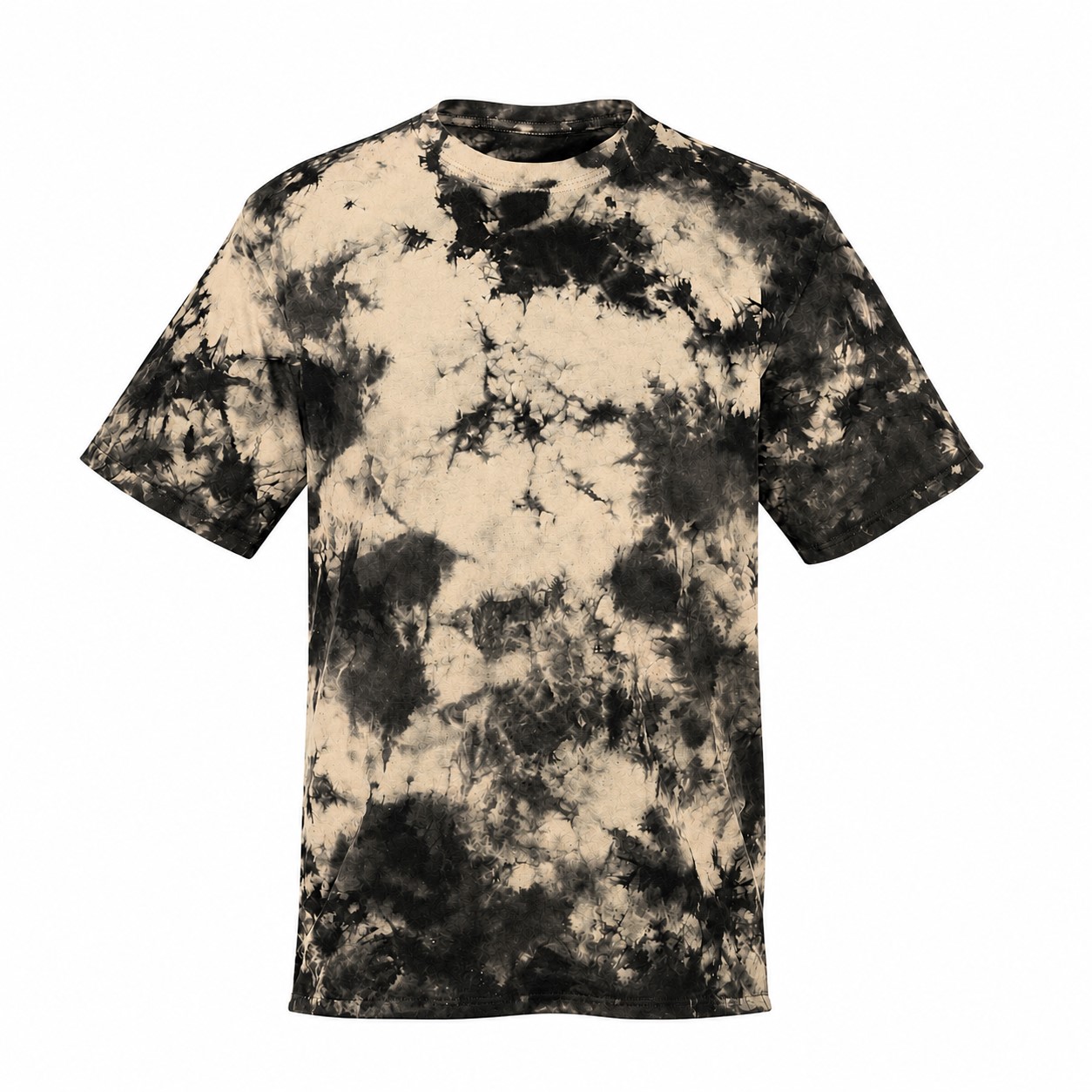 Crystal Dyed Cotton Crewneck Tee — Beige