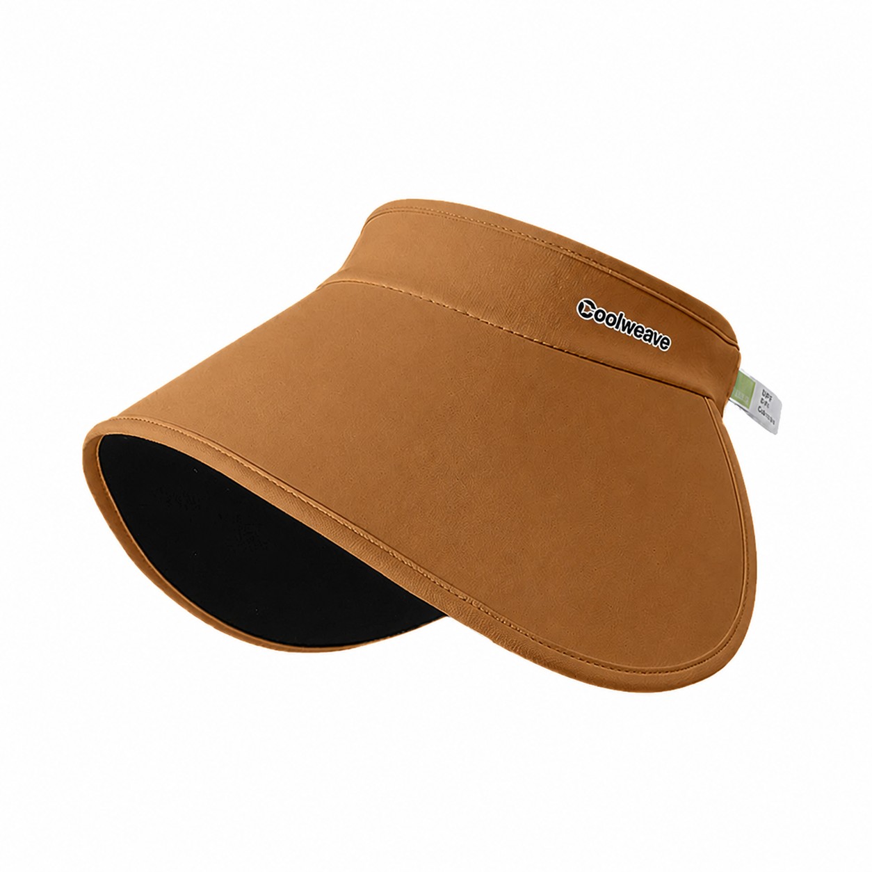 Polyester Rollable Open Top Sun Visor — Caramel Brown