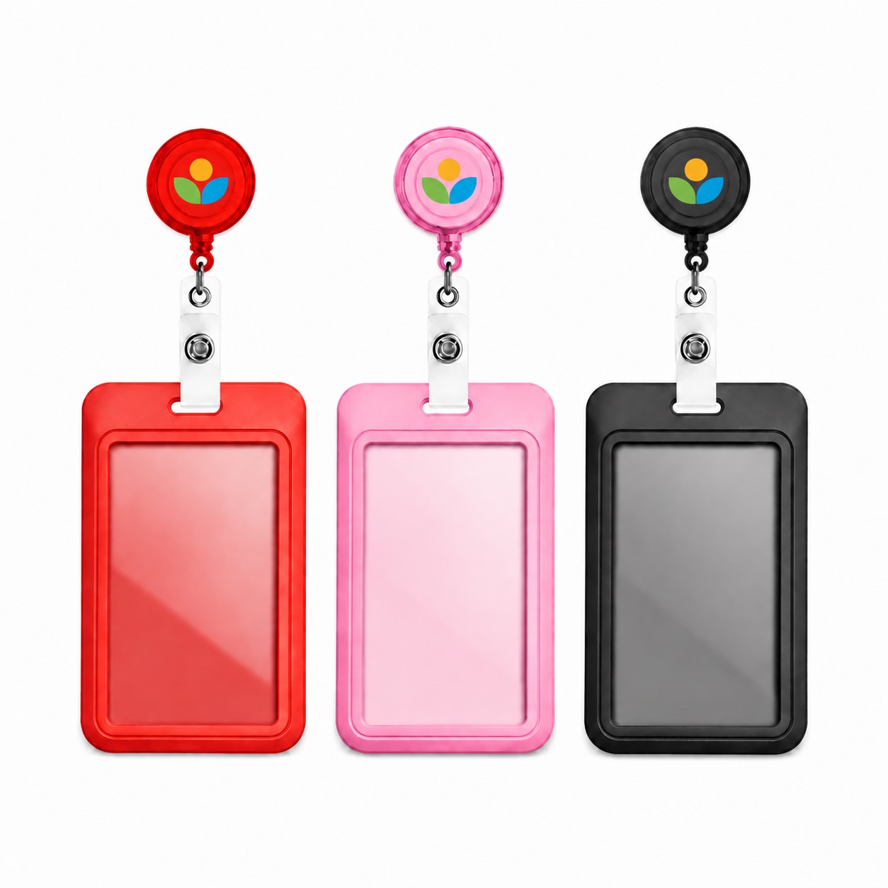 ABS Retractable ID Badge Holder With Clip