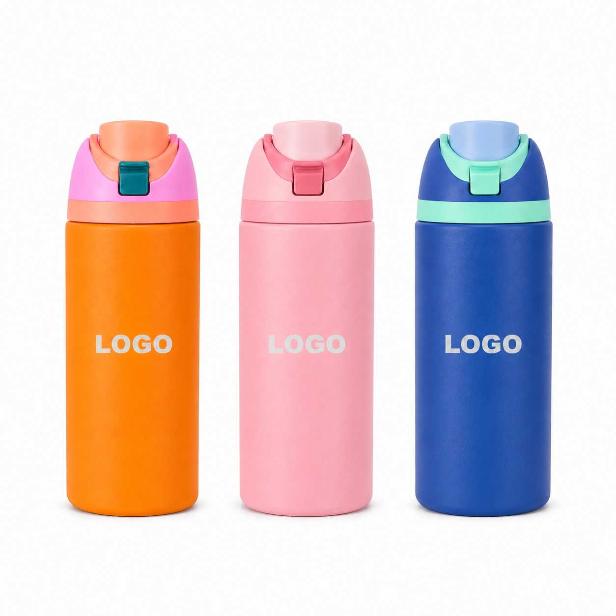 16 Oz Push Button Insulated Water Bottle