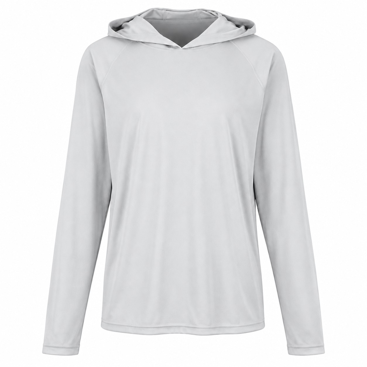 Hooded Polyester Sun Shirt — Silver