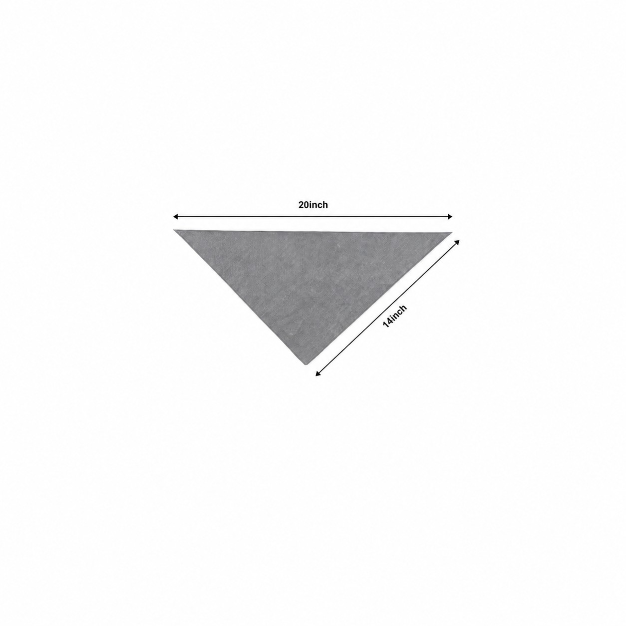 Cotton Triangle Pet Bandana — Gray