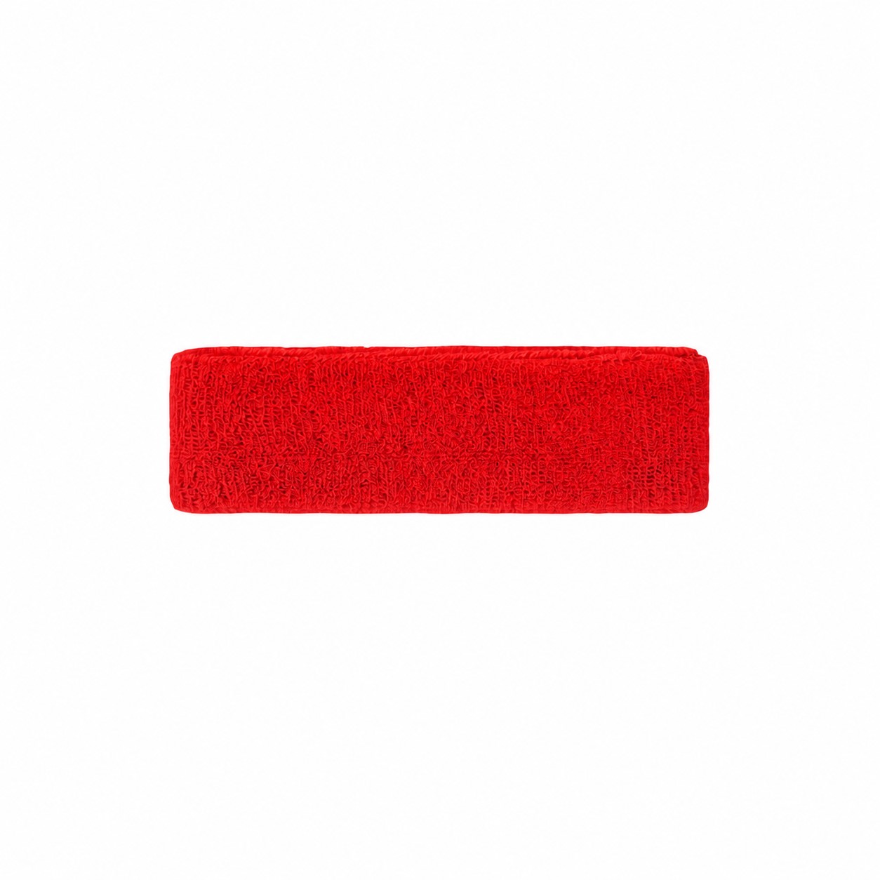 Cotton Blend Terry Sweatband Headband — Red