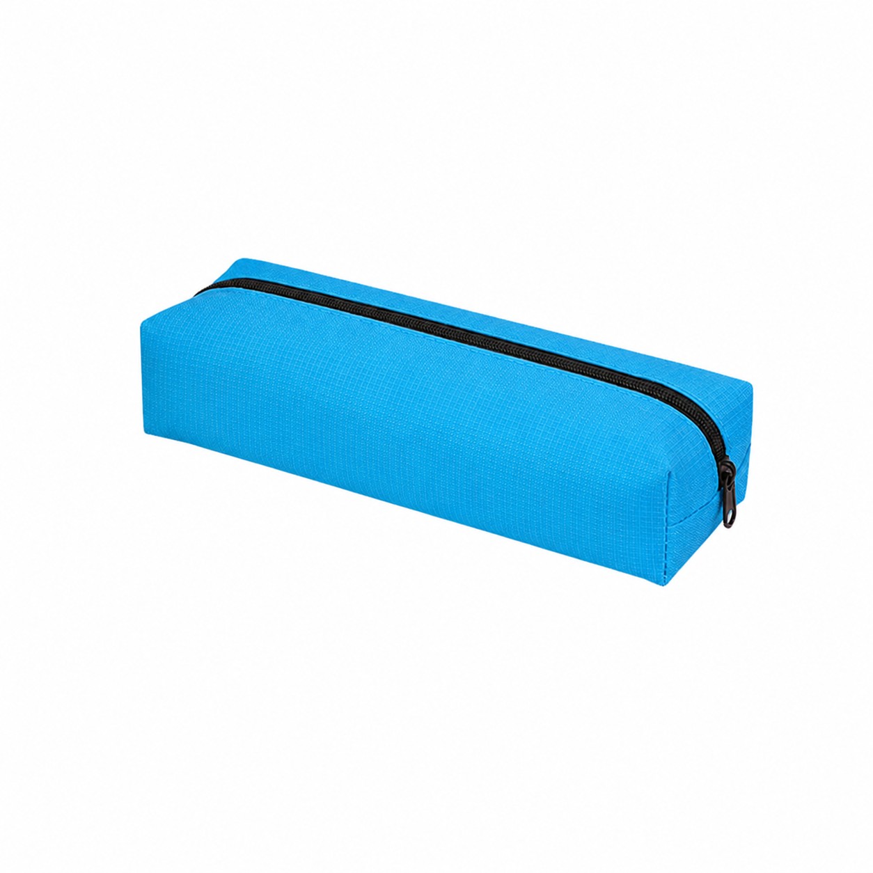 Zippered Oxford Pencil Case — Cyan Blue