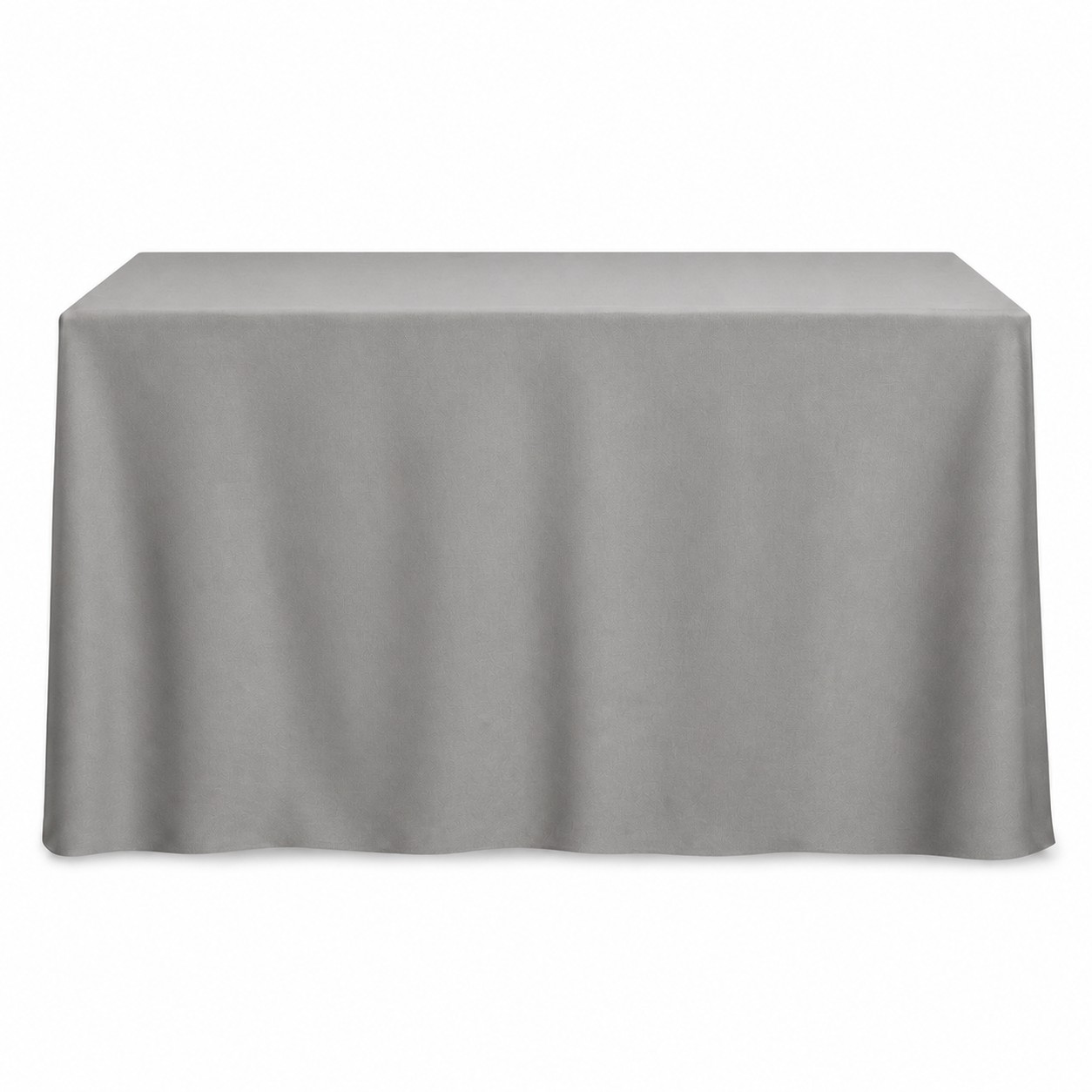 Eight Foot Elastic Fabric Table Cover — Pewter Gray