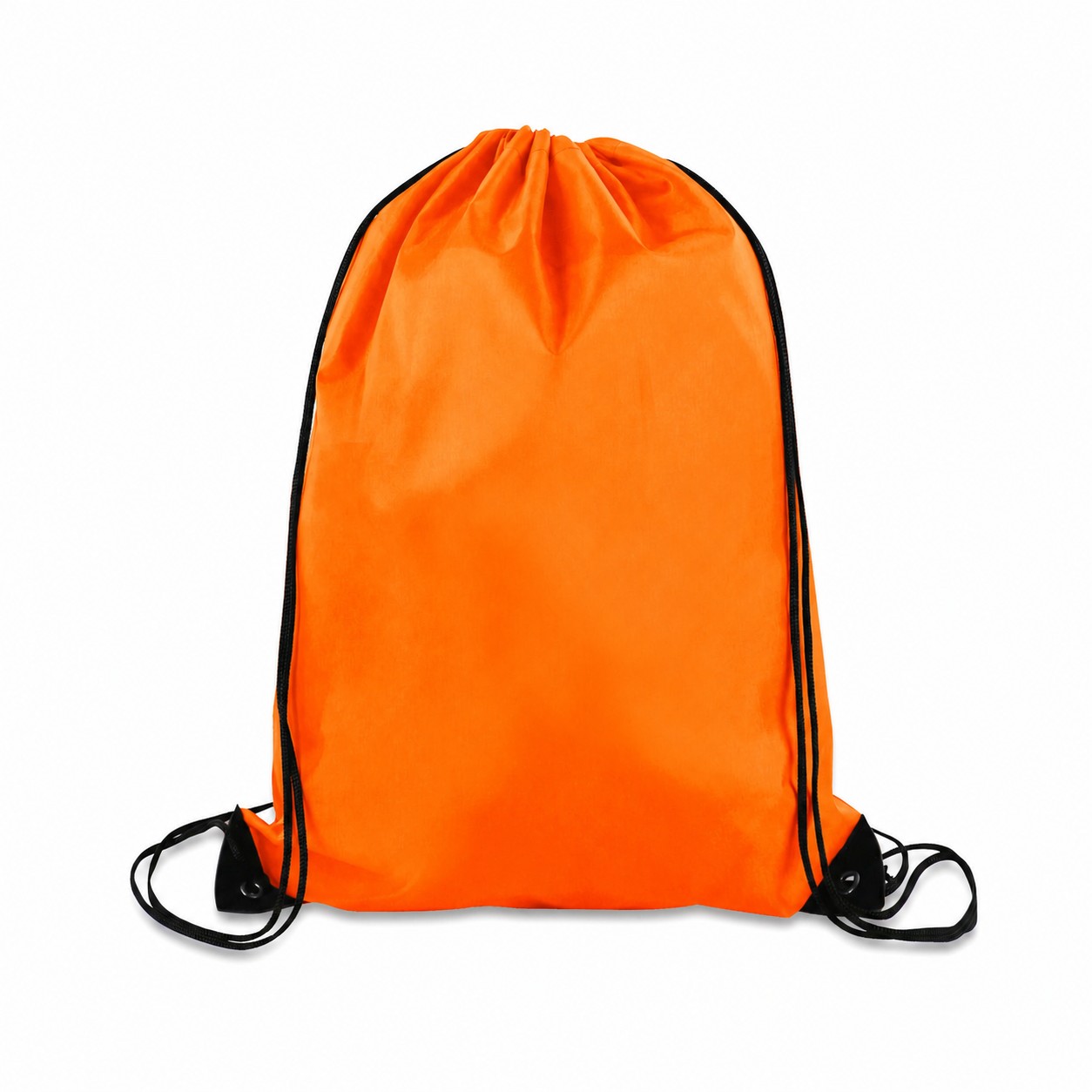 Reinforcement Trim Drawstring Bag — Orange