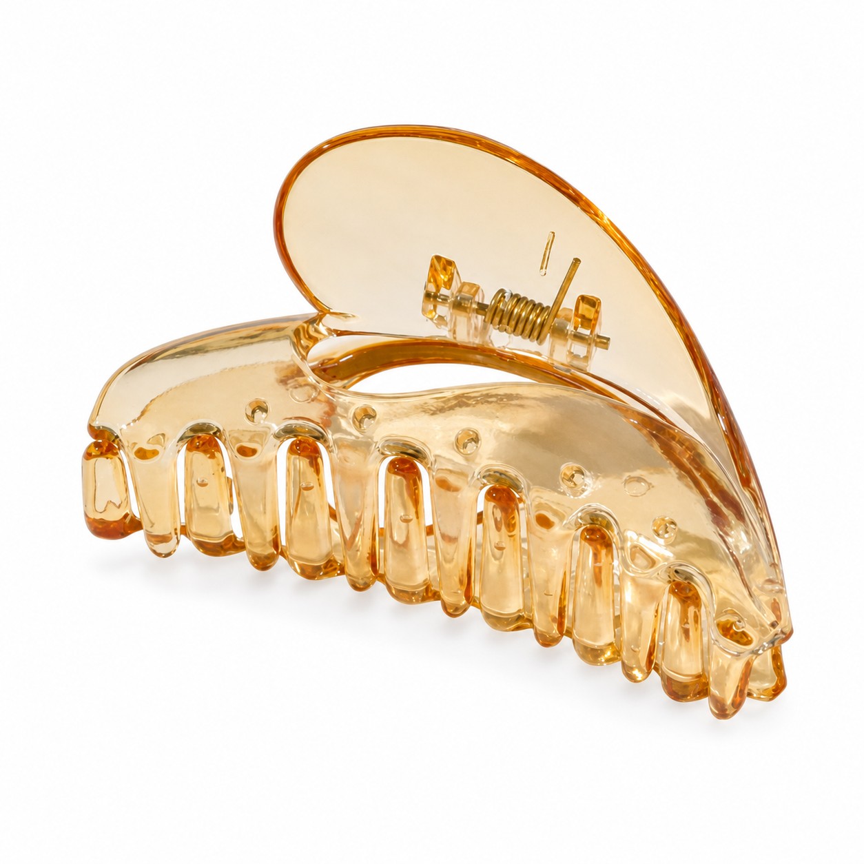 Translucent Heart Plastic Hair Claw Clip — view 2