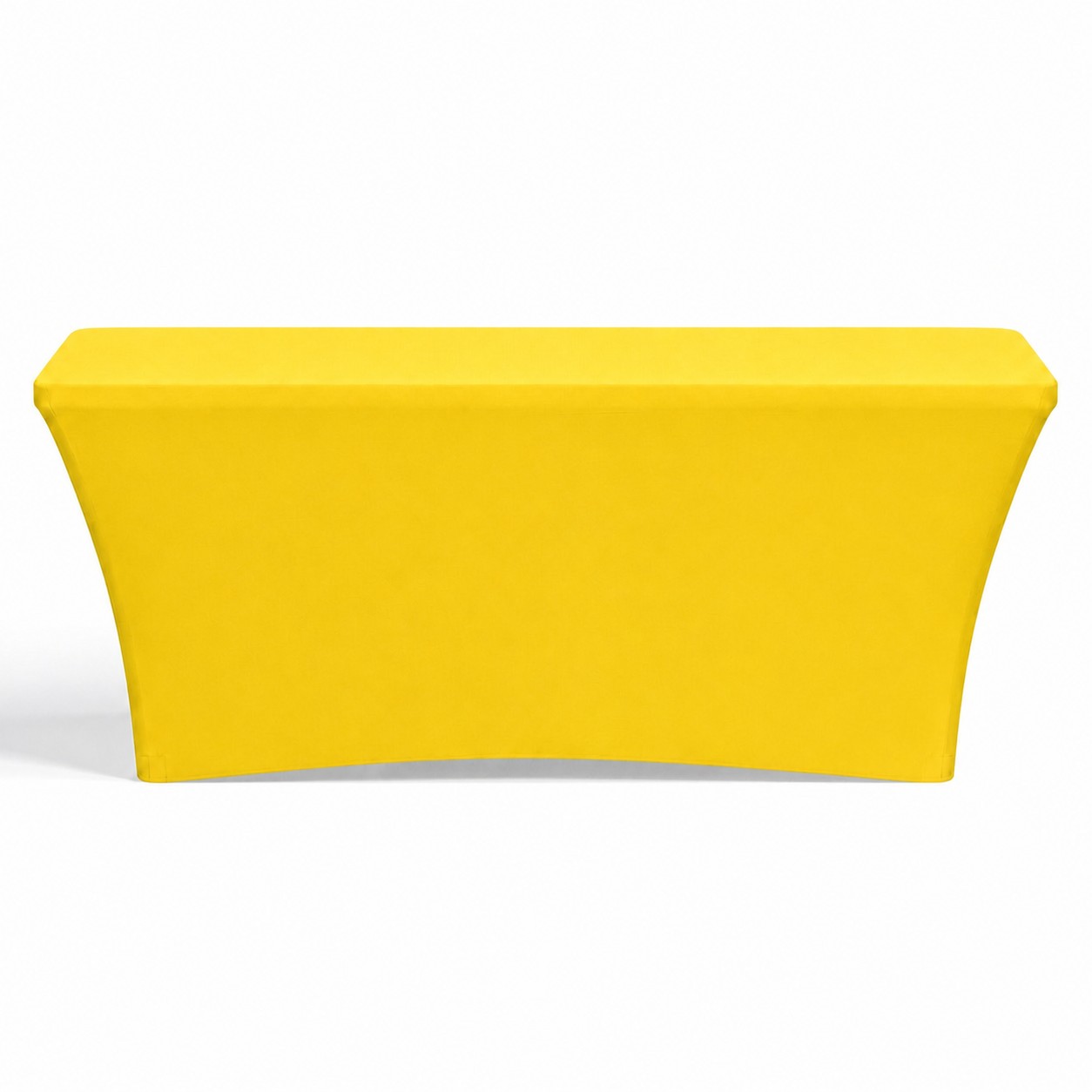 Zippered Six Foot Stretch Table Cover — Yellow