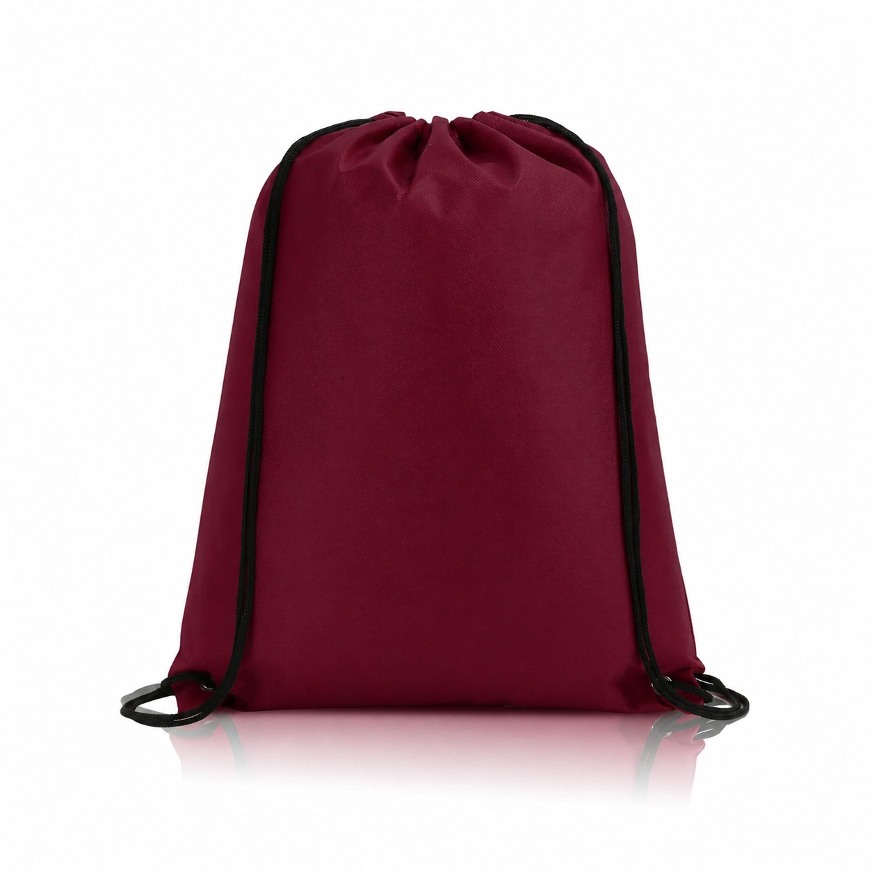 80GSM Non-Woven Drawstring Backpack — Burgundy Red