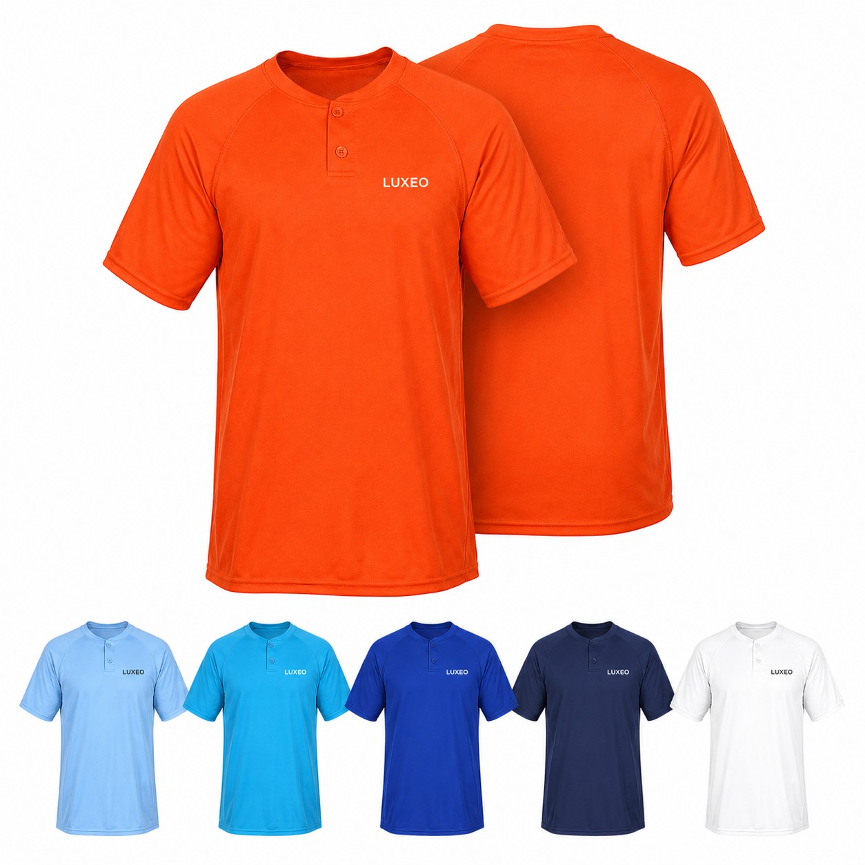 Polyester Two Button Baseball Jersey