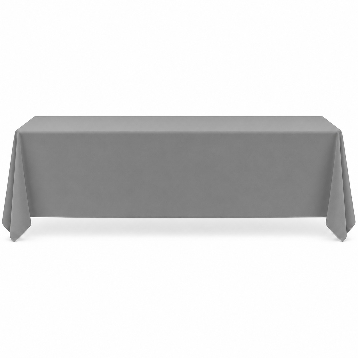 Large Skirted Rectangle Tablecloth — Gray