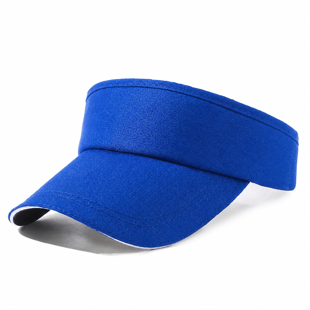Open Crown Sports Visor Hat — Blue