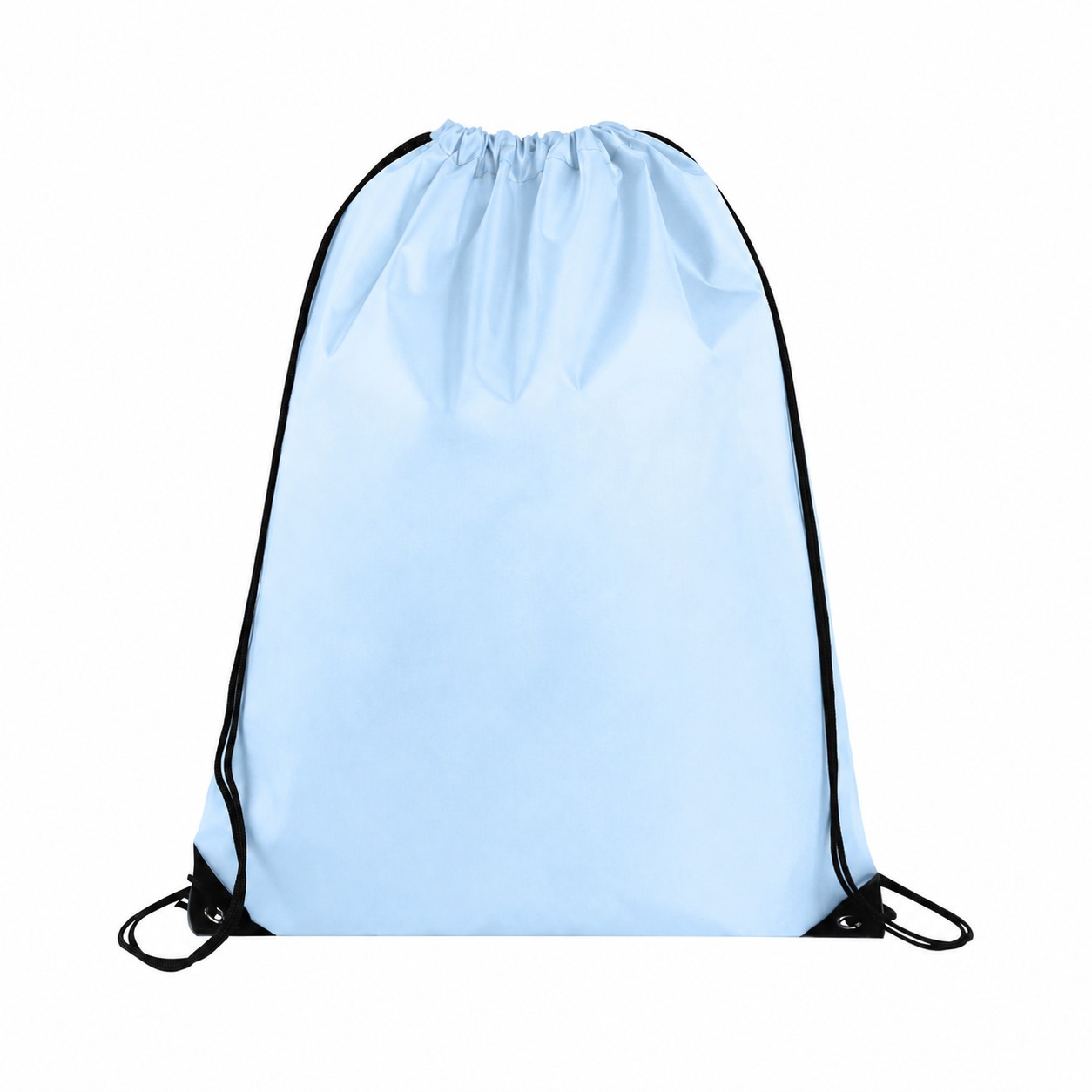 Polyester Drawcord Closure Drawstring Bag — Baby Blue