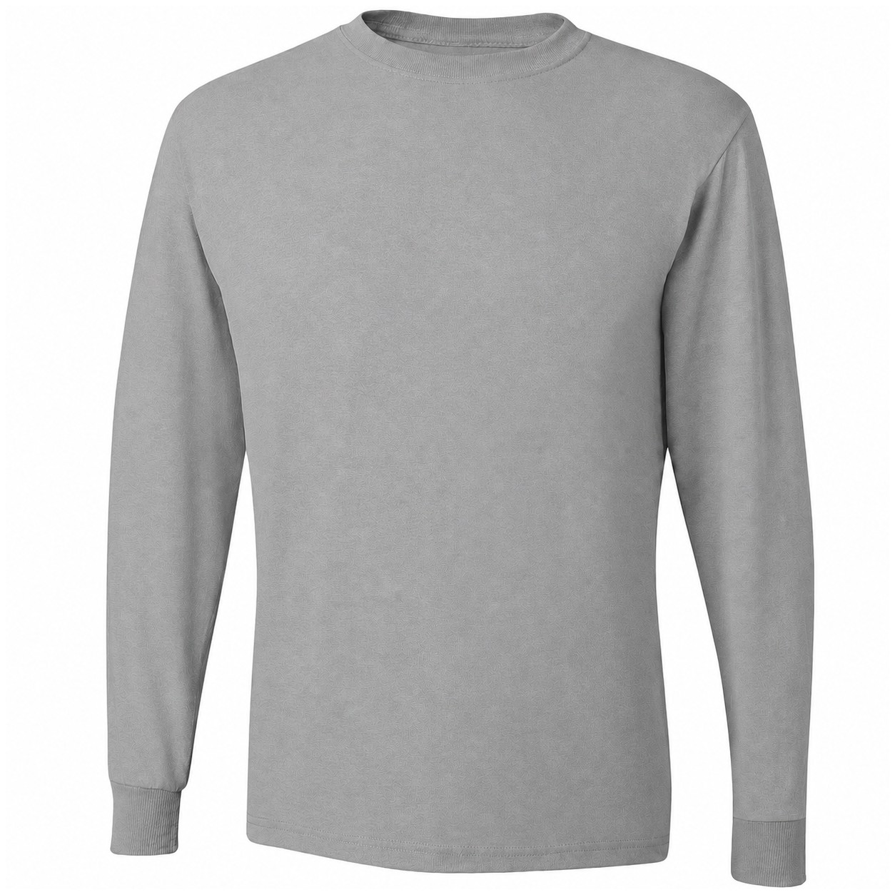Moisture Wicking Cotton Polyester Long Sleeve Shirt — Gray