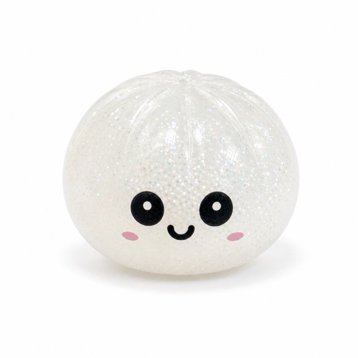 Glitter Steamer Bun Rubber Stress Toy — view 2