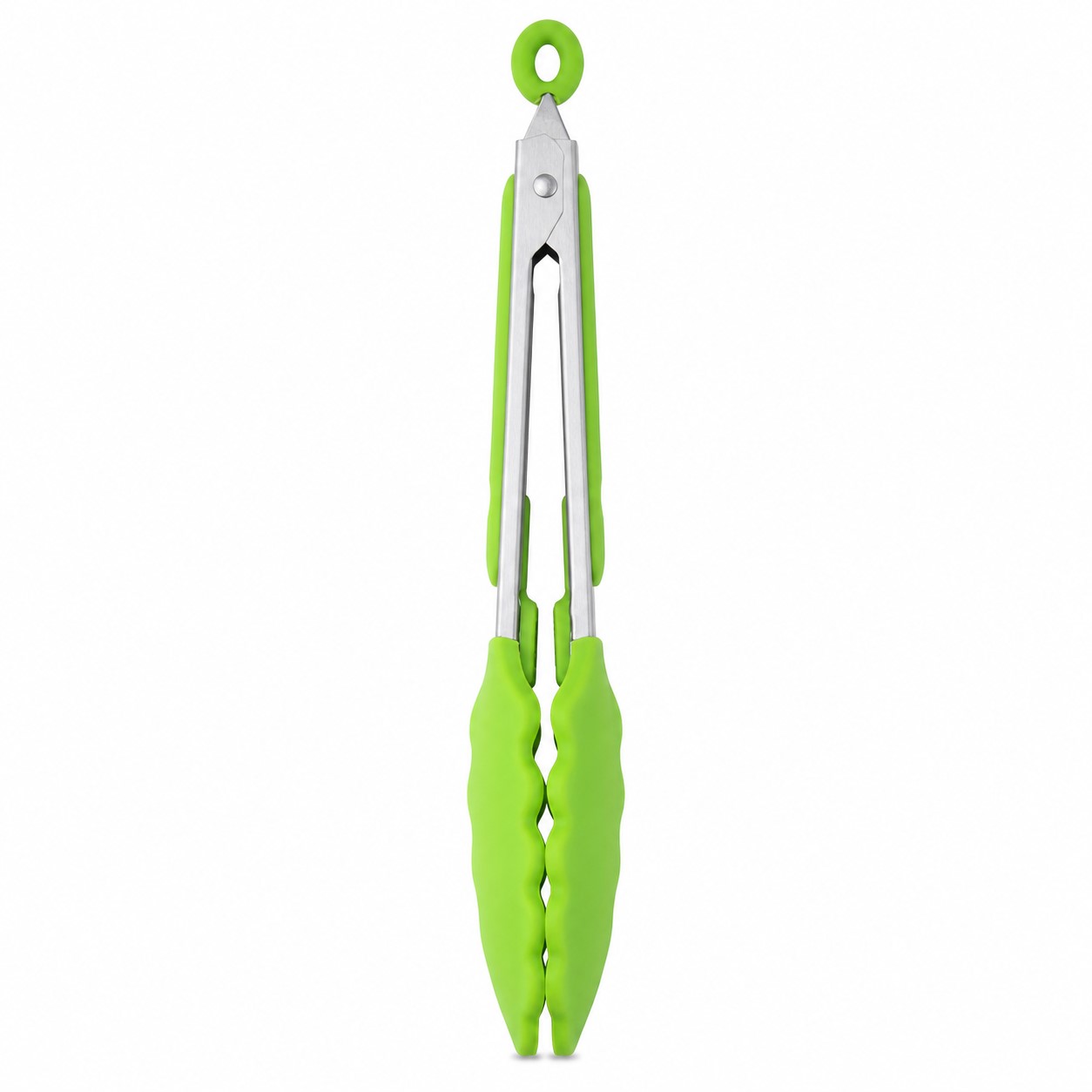 Long Silicone Grip Stainless Steel Tongs — view 2