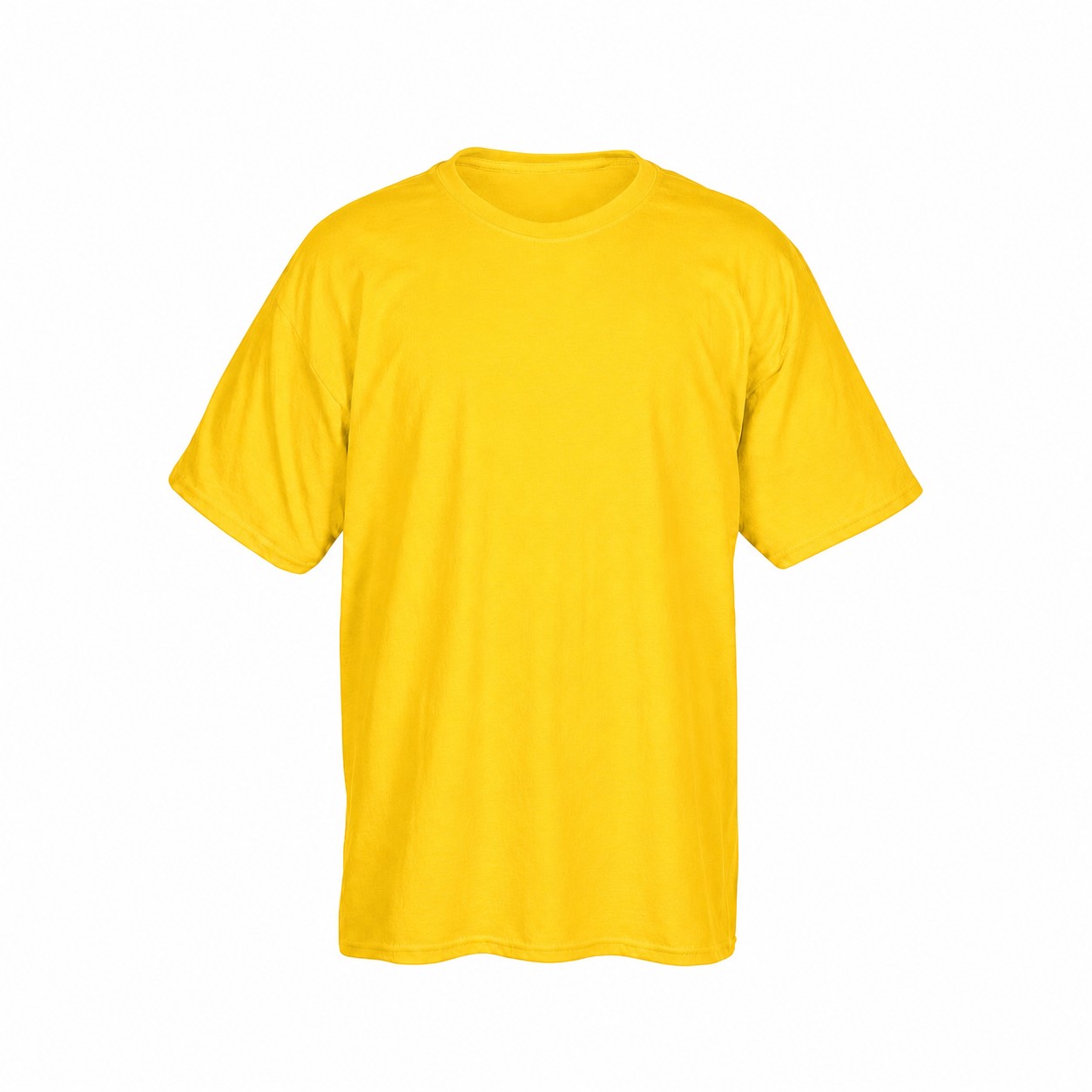 Cotton-Polyester Blend Crewneck T-Shirt — Yellow