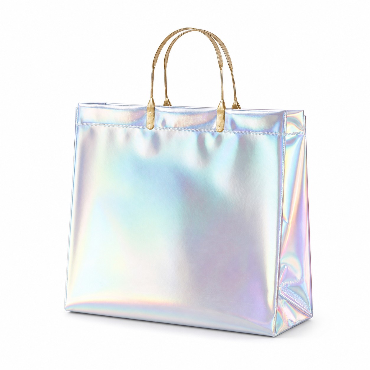 Iridescent Polypropylene Gift Bag With Handles — view 2
