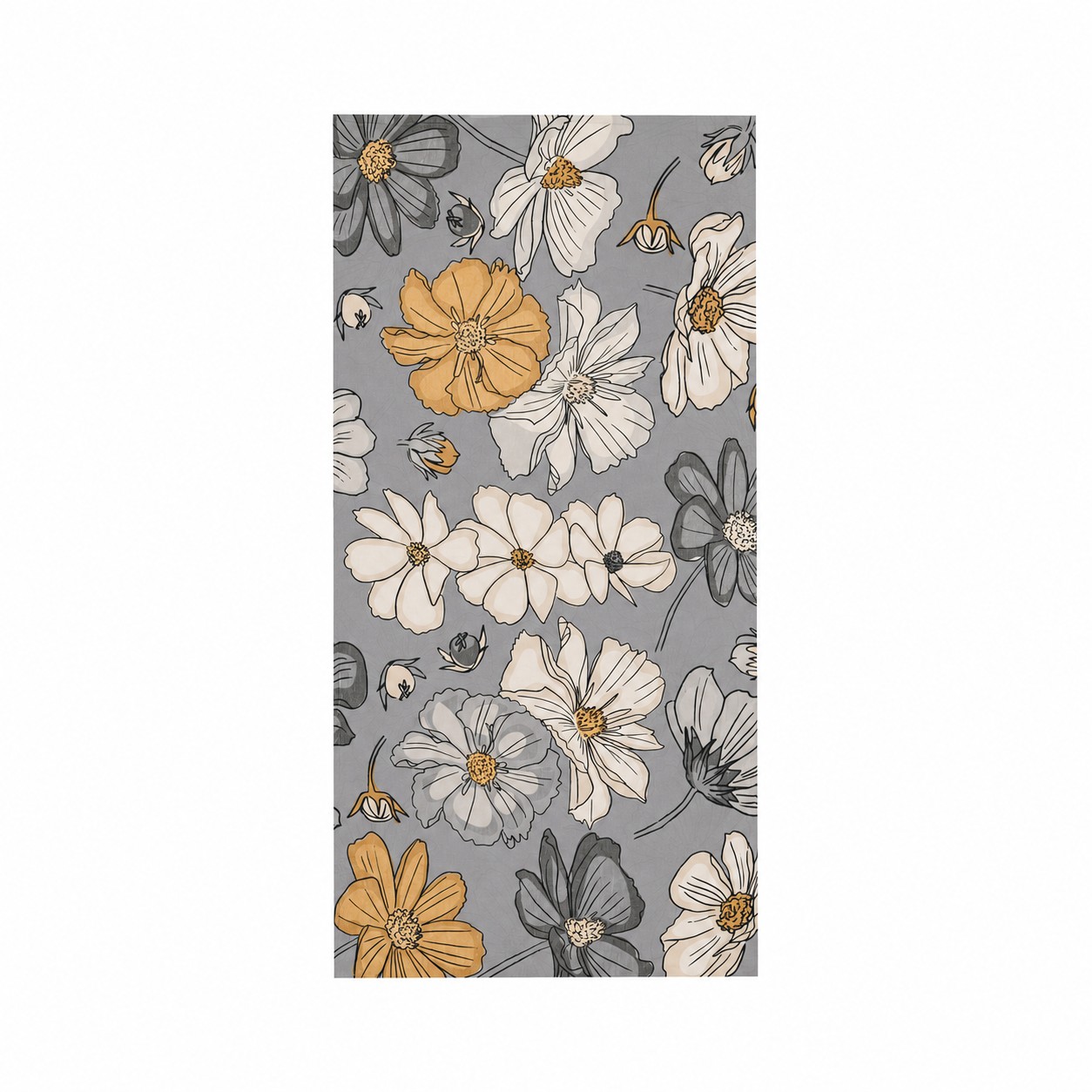 Cotton Velour Beach Towel — Pewter Gray