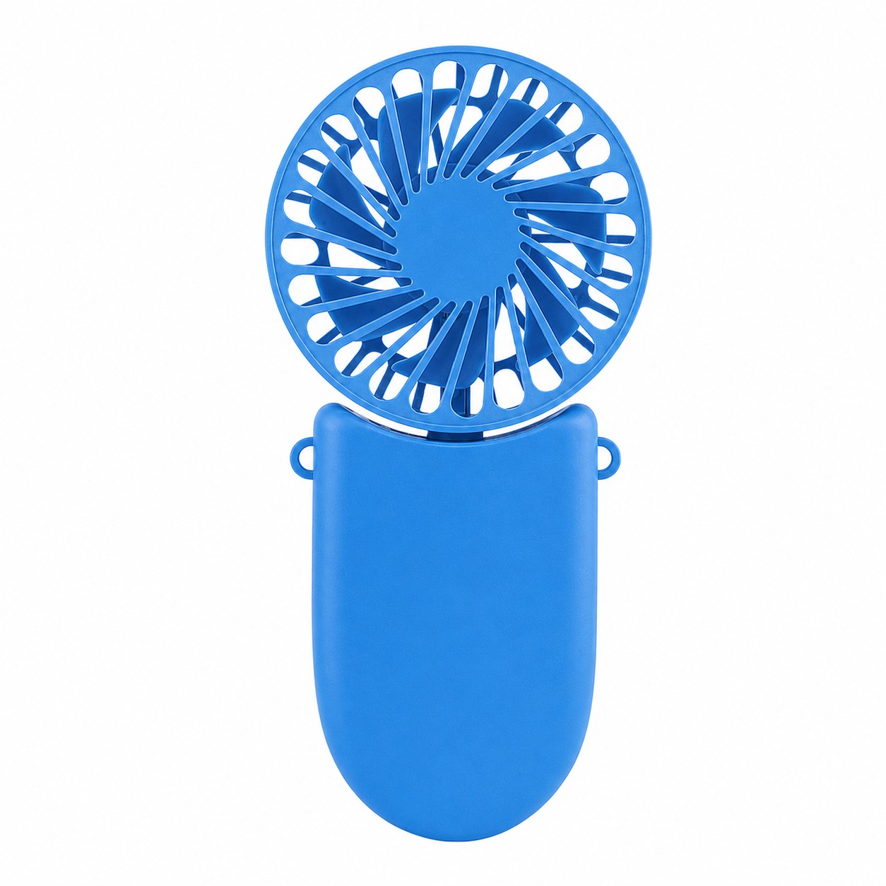 Foldable Plastic Neck Fan — Blue