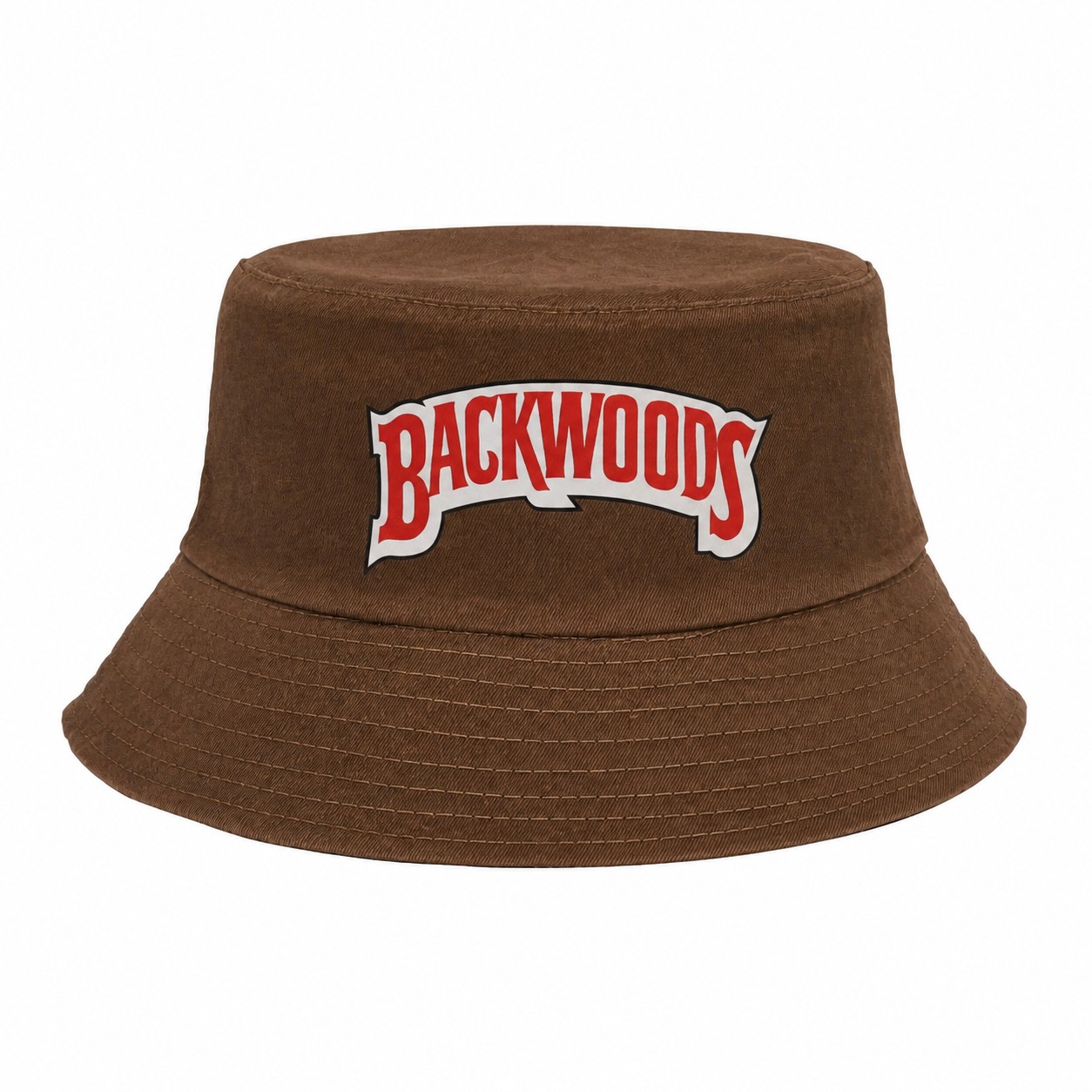 Foldable Polyester Bucket Hat — Brown