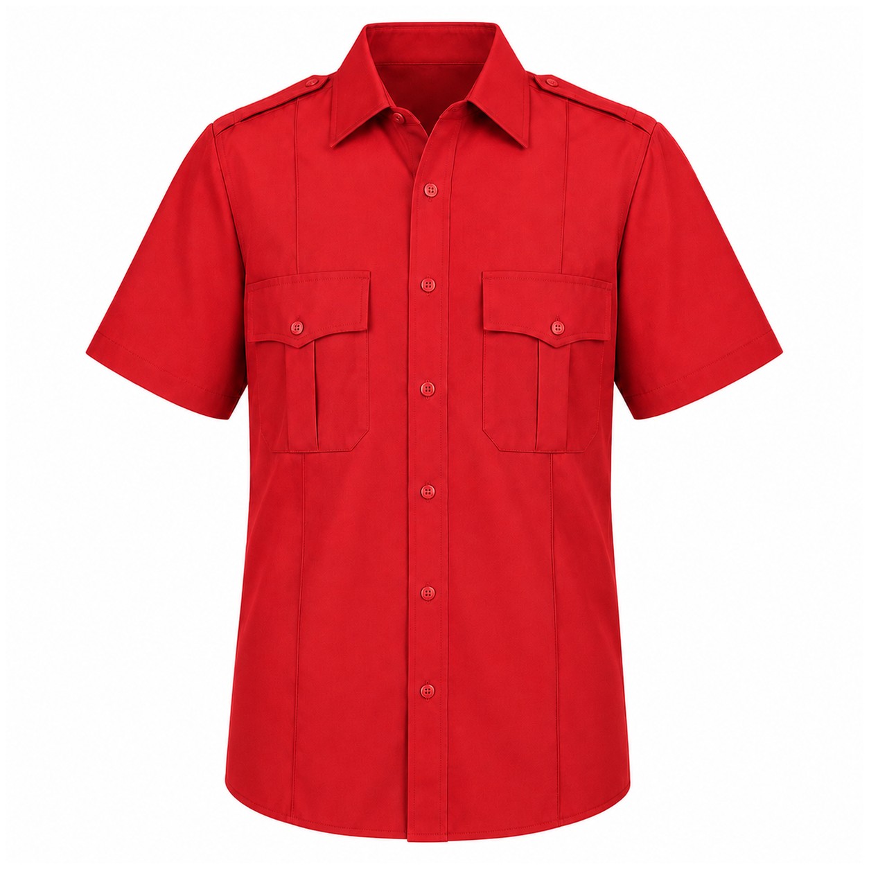 Short Sleeve Button-Front Uniform Shirt — view 13