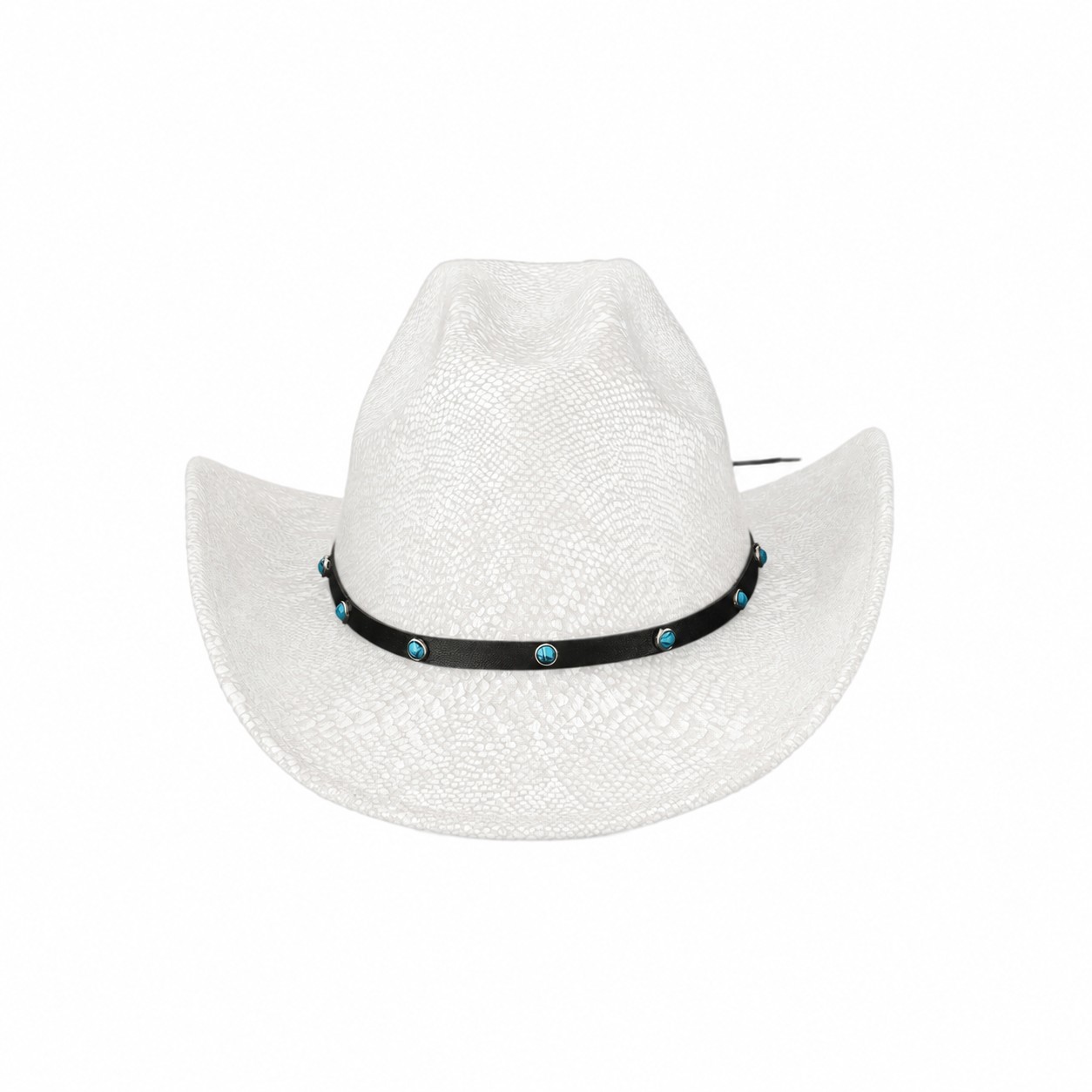 Cracked Snakeskin Western Cowboy Hat — White