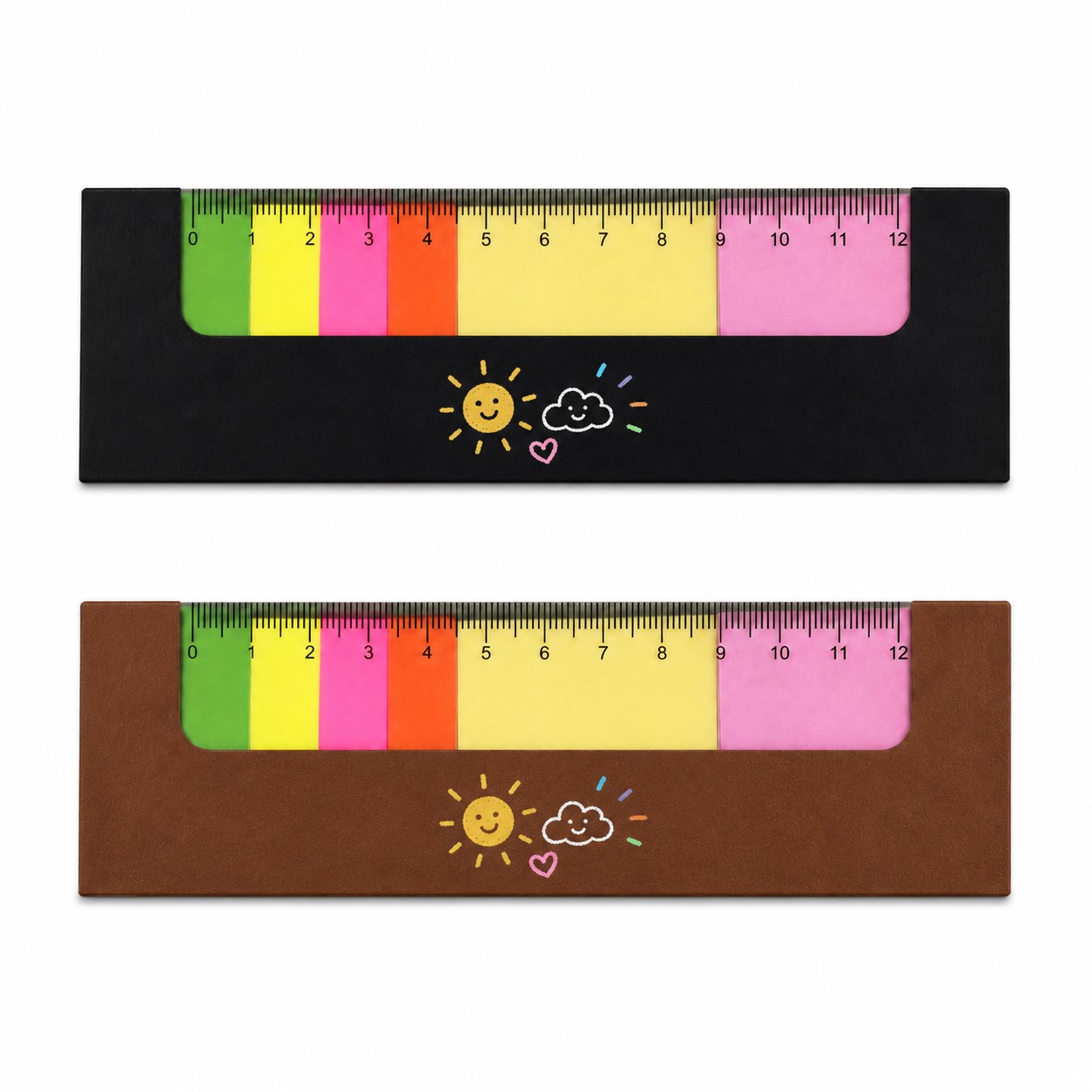 Paper Sticky Note Set With Ruler