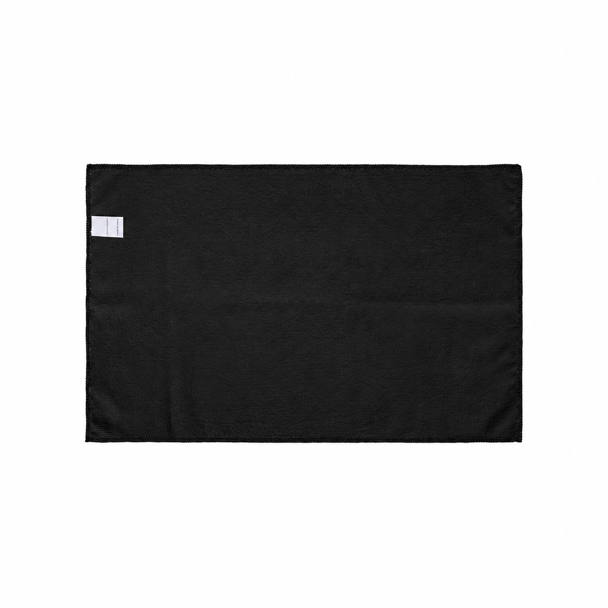 Microfiber Rally Towel With Stitched Edge — Black
