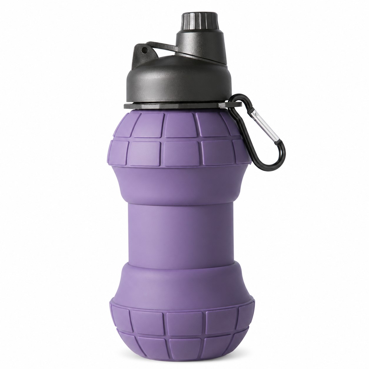 Collapsible Silicone Adventure Bottle With Carabiner — view 2