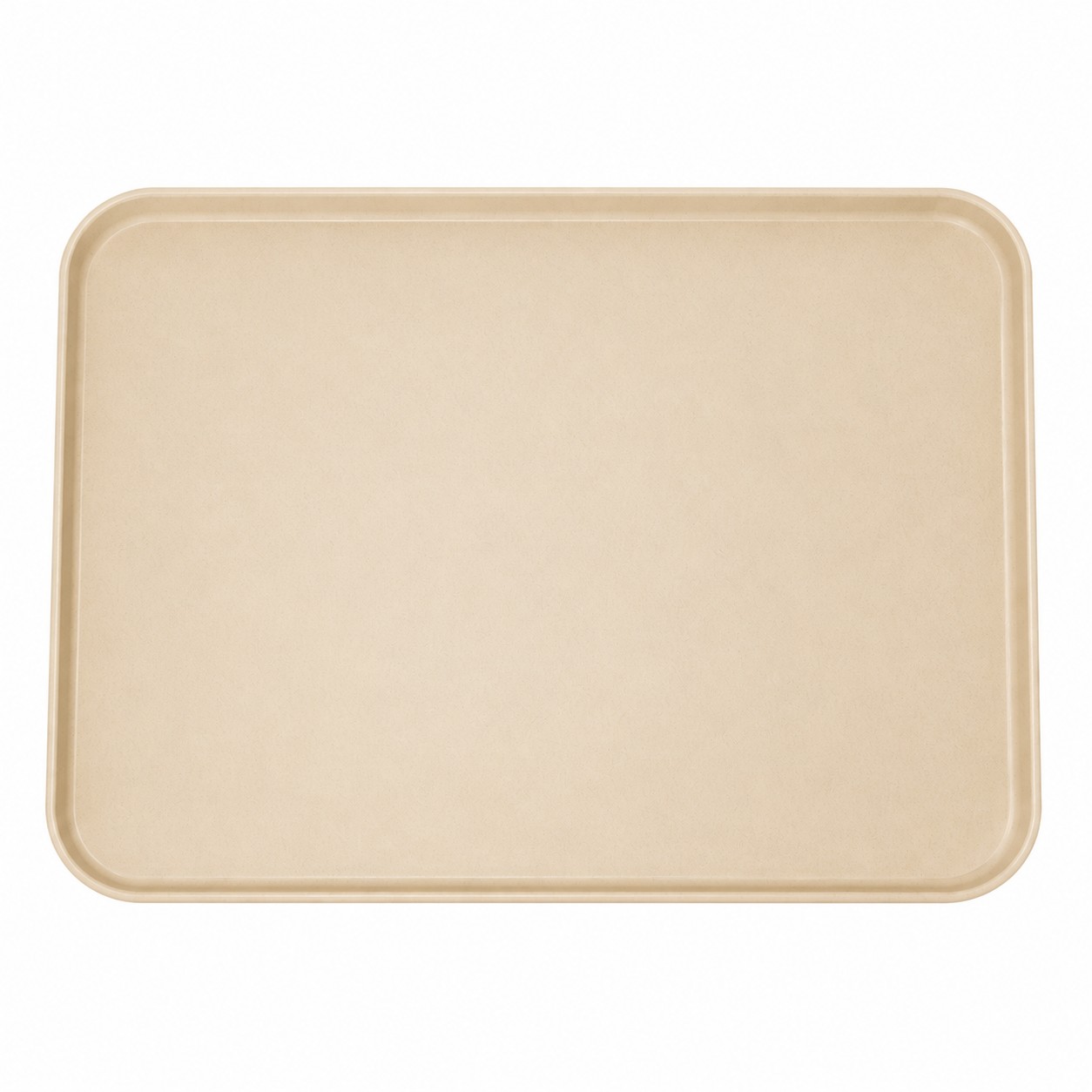 Large Reusable Plastic Serving Tray — Beige