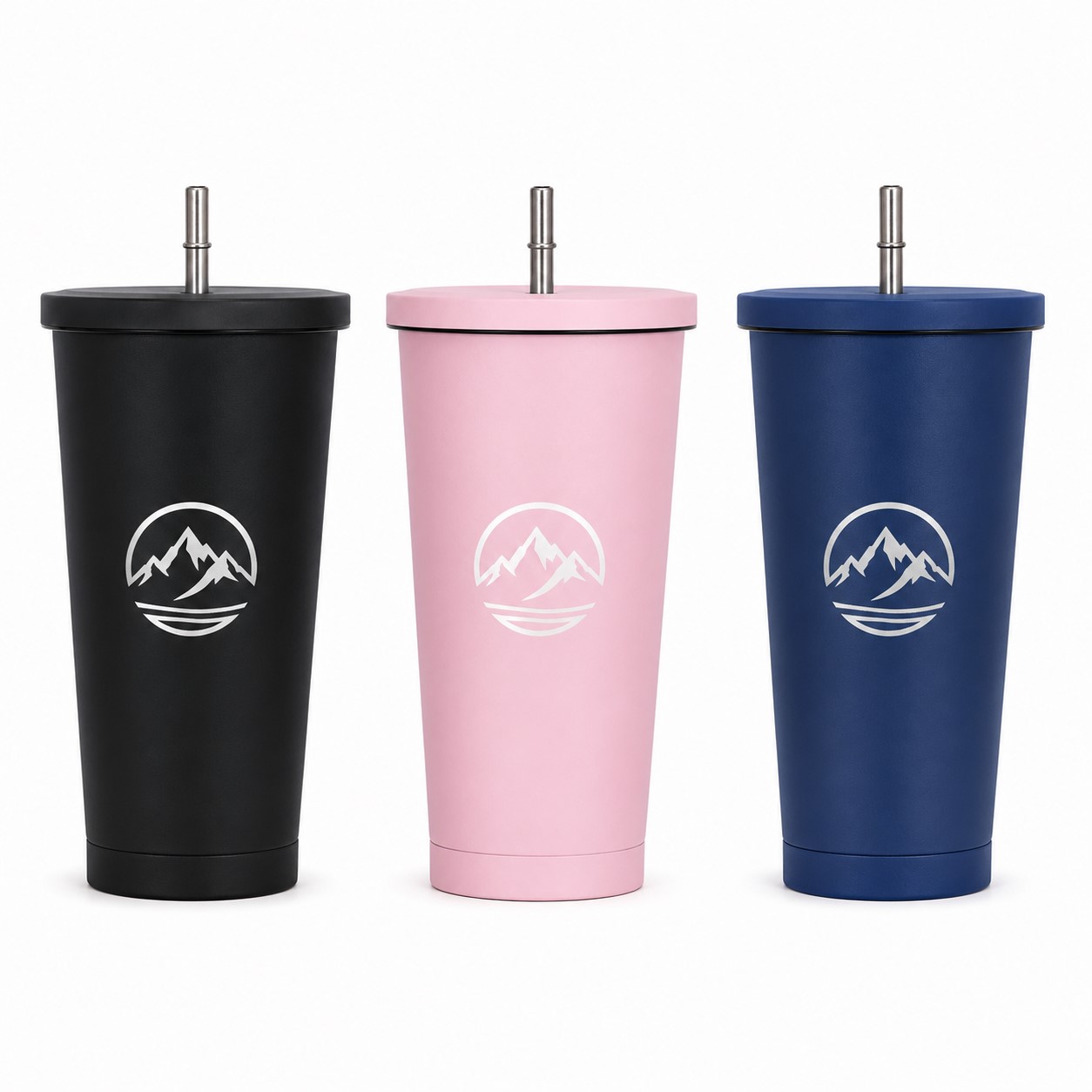 25 Oz Stainless Steel Straw Tumbler