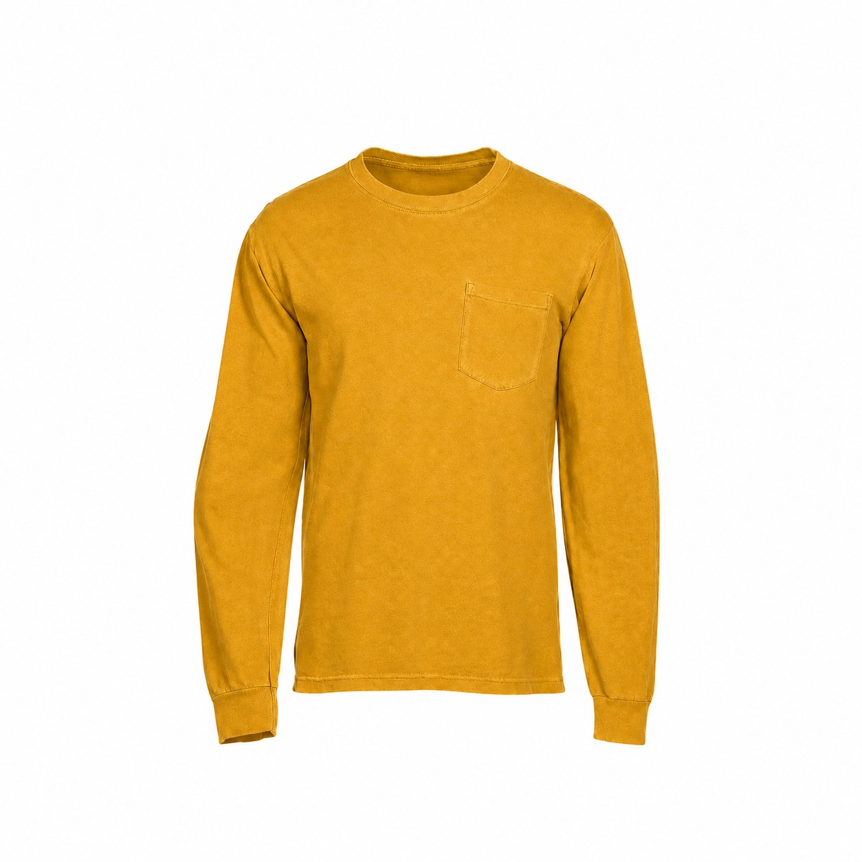 Ringspun Cotton Pocket Long Sleeve Shirt — Gold