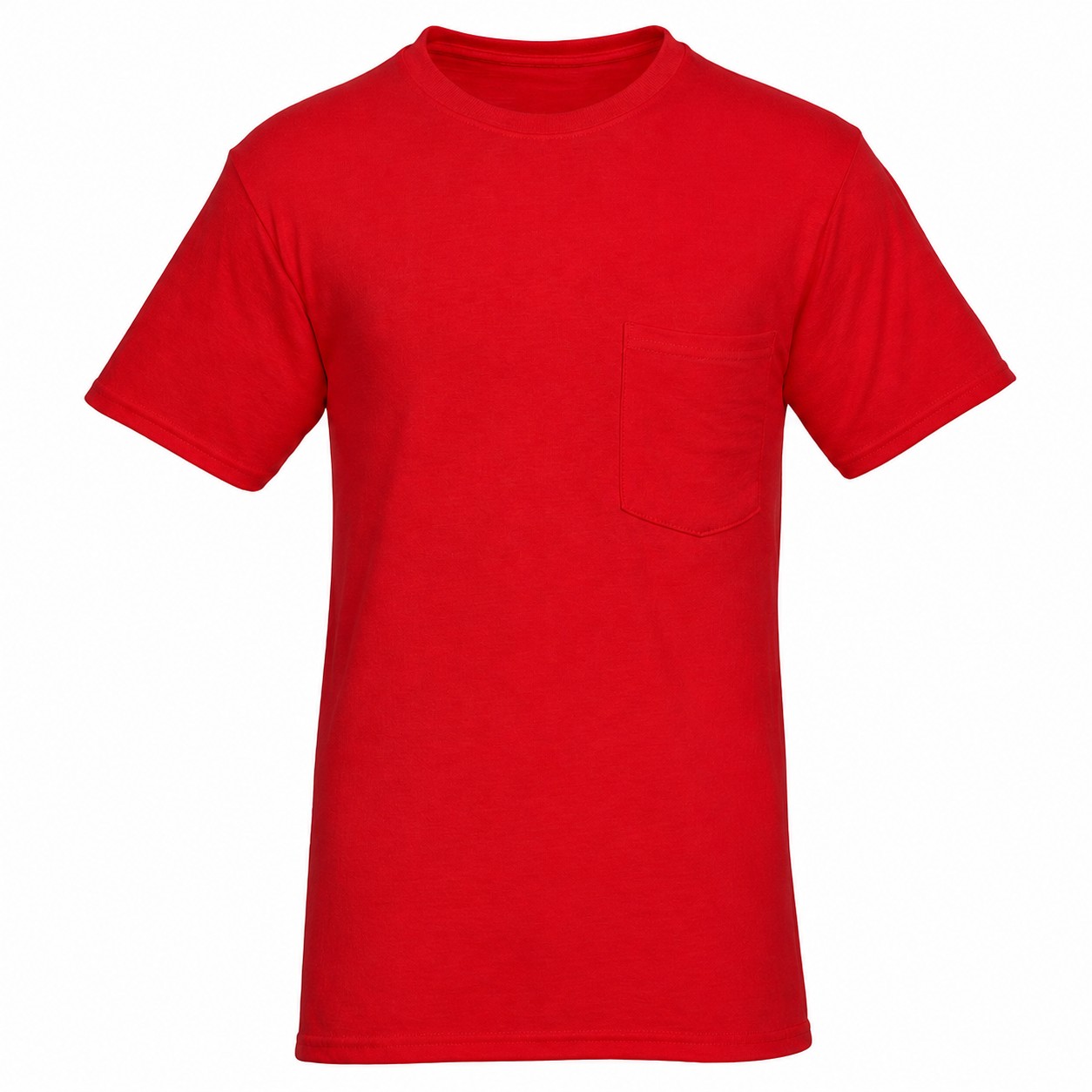 Moisture Wicking Pocket Tee — Red